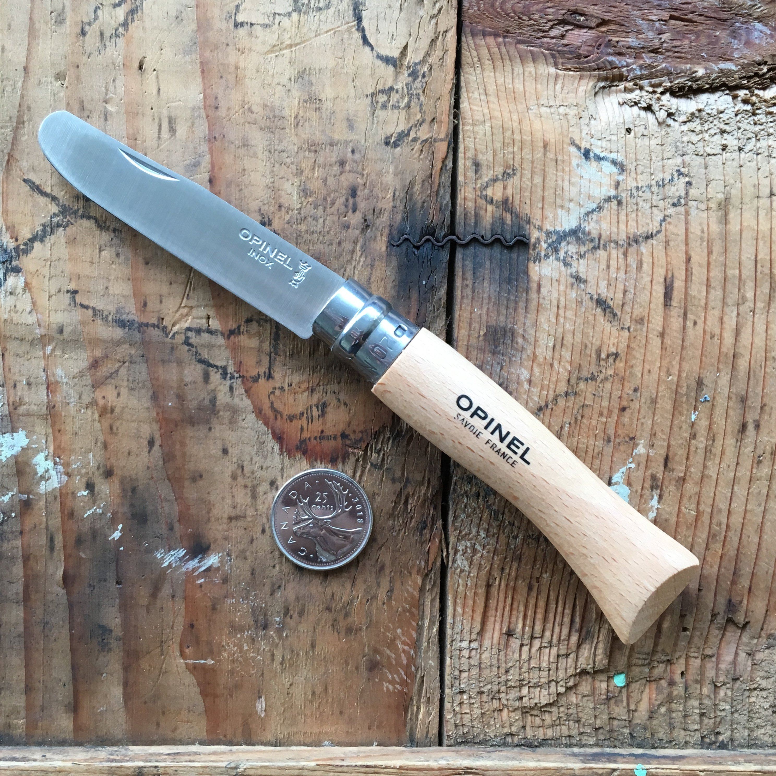 Opinel No.07 Stainless Steel Folding Knife for Kids - Safe & Durable Pocket Knife for Camping, Hiking & Outdoor Adventures