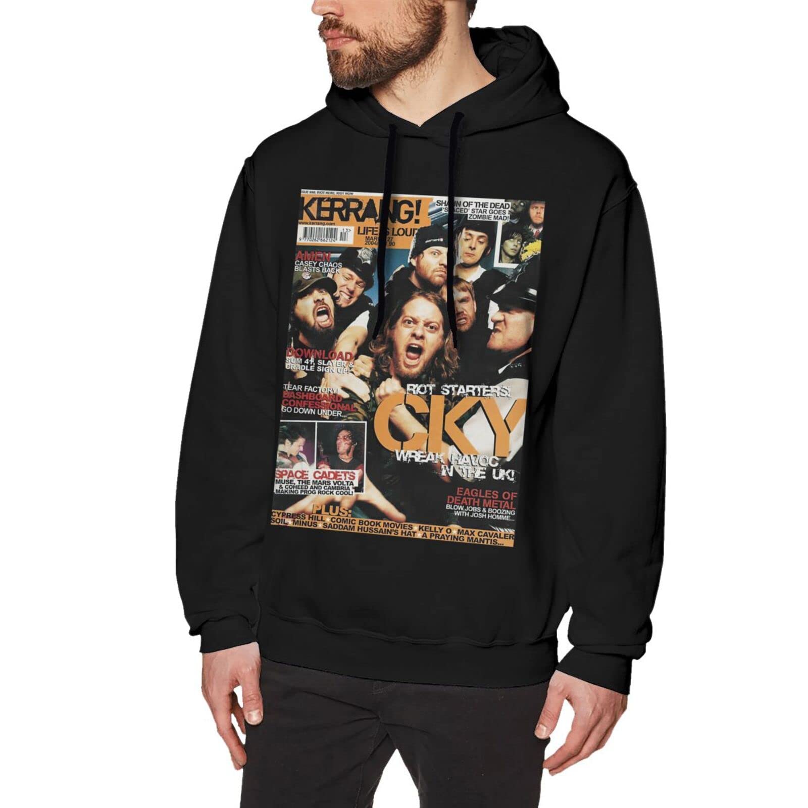 Men's Thick Long Sleeve Hooded Sweater - Warm Winter Pullover Hoodie for Outdoor Activities, Casual Wear & Layering
