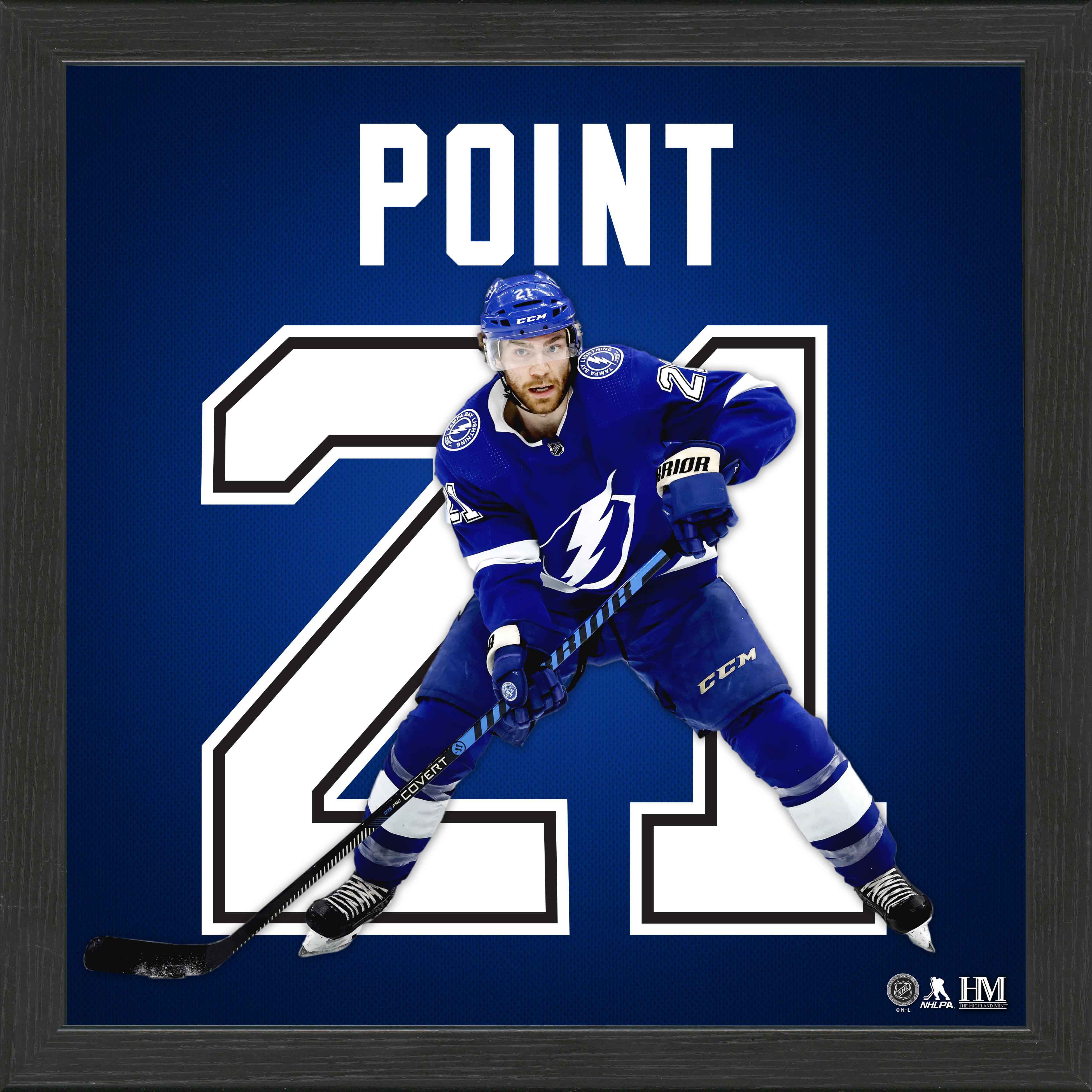 Brayden Point Tampa Bay Lightning Impact Jersey Display Frame - Perfect for Sports Memorabilia, Fan Cave Decor, and Hockey Gift Ideas