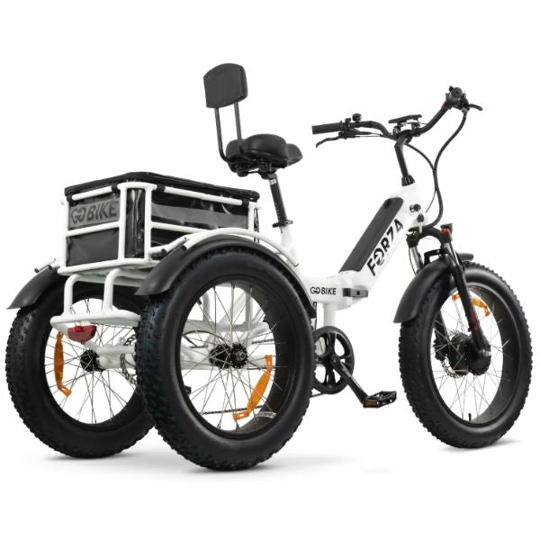 Go Bike FORZA Electric Tricycle for Adults - 500W Motor, 20MPH, 48V 15Ah Battery - Commuter, Leisure & Grocery Shopping E-Bike
