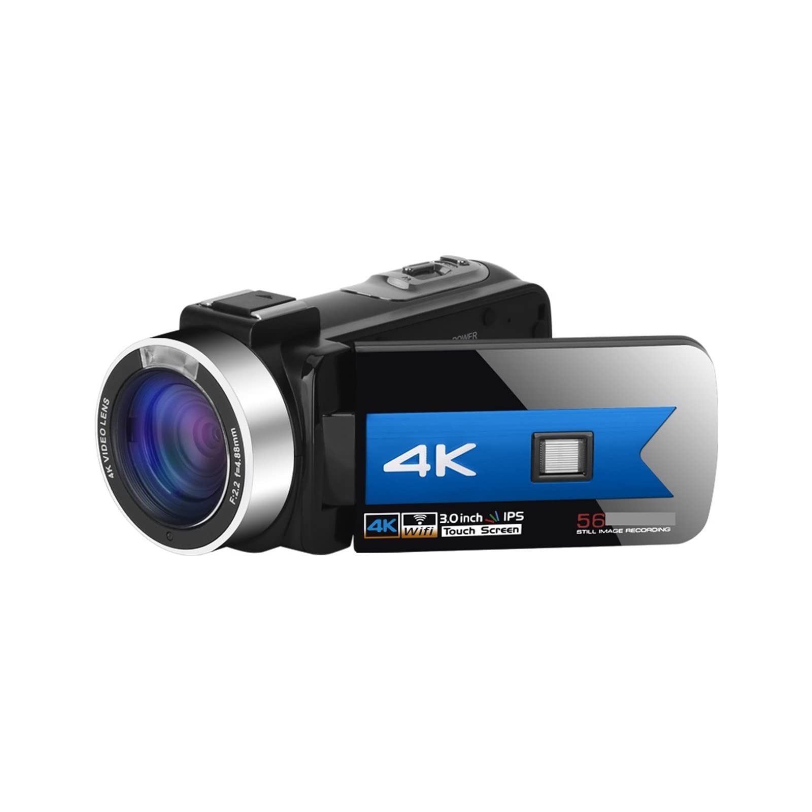 AUBEST 4K 56MP Digital Video Camera Camcorder with Night Vision - Live Streaming Webcam, Vlog & Photography Recorder - Includes 128GB SD Card & Nero Software - Perfect for YouTube, TikTok, Travel Vlogging & Home Security Monitoring