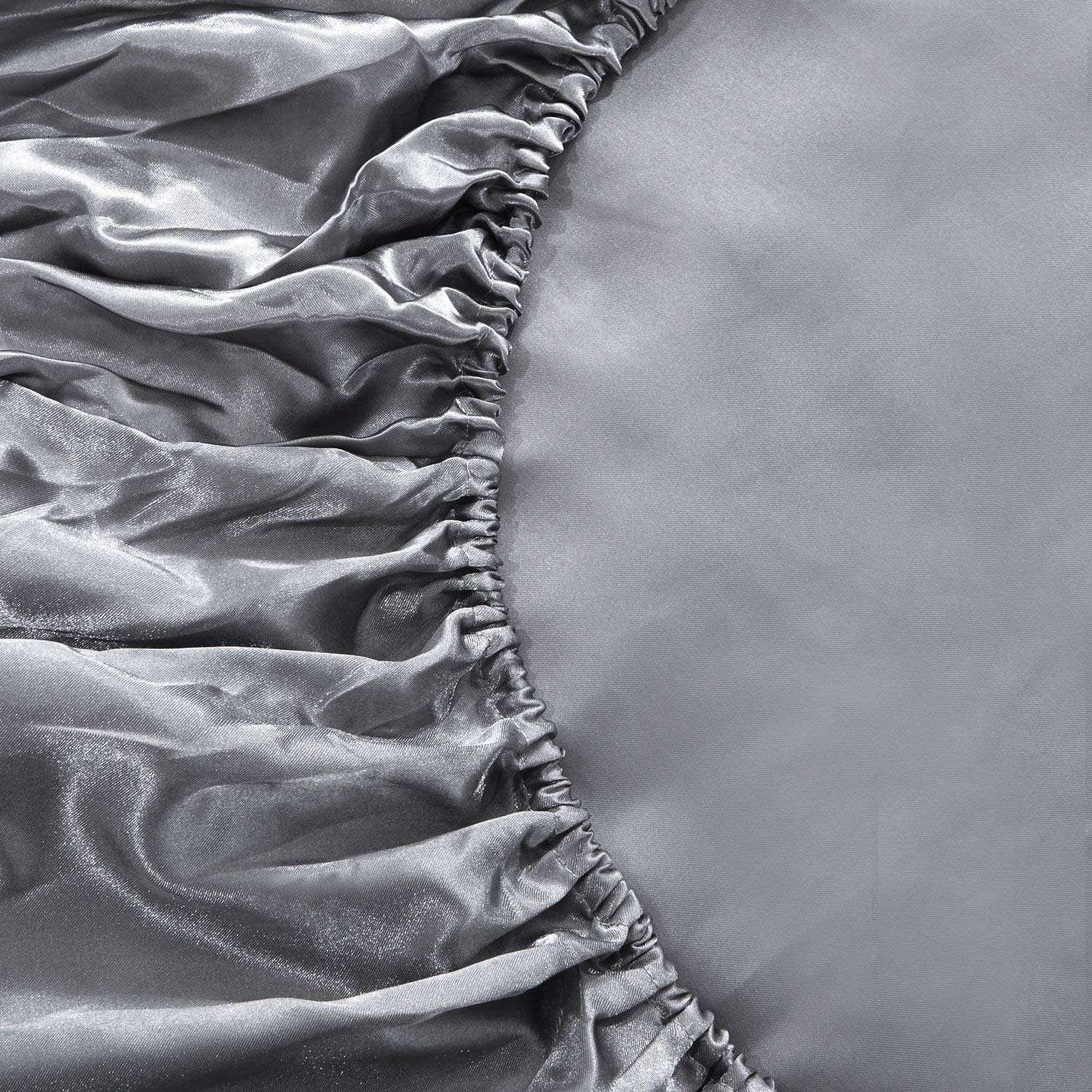 Luxury 100% Satin 4-Piece Bed Sheet Set - Full XL Size, Ultra Soft & Silky, 16