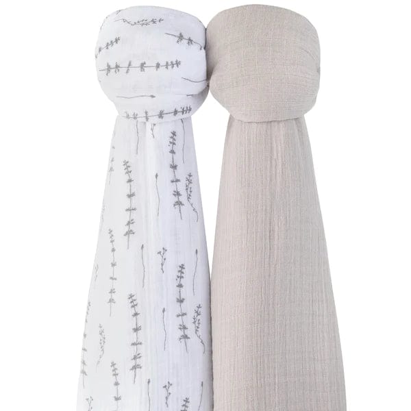 Ely's&Co. 100% Cotton Muslin Swaddle Blankets for Babies (2 Pack) - Soft & Breathable for Newborn Swaddling, Nursing Cover, Stroller Blanket