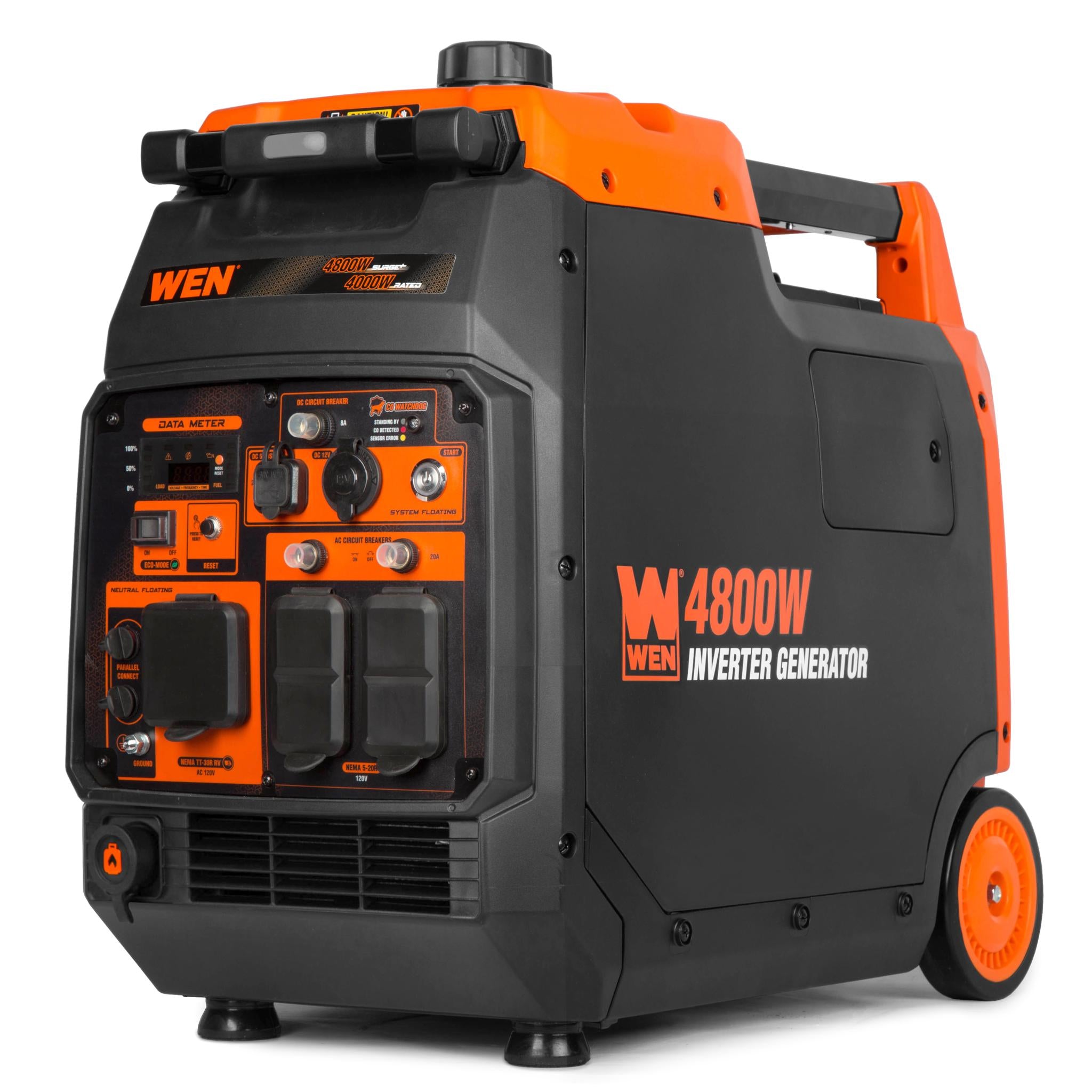 WEN DF480iX 4800W Dual Fuel Portable Inverter Generator - Quiet, Lightweight, RV Ready with Electric Start, Fuel Shut Off & CO Watchdog - Perfect for Camping, Emergency Power, and Outdoor Activities