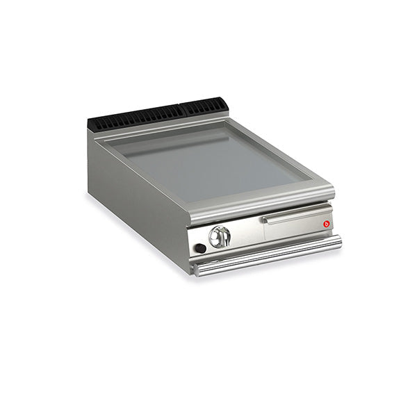 Baron Commercial Gas Fry Top with Smooth Mild Steel Plate - 900mm Depth (Q90FT/G600) for Restaurants, Food Trucks & Catering Services