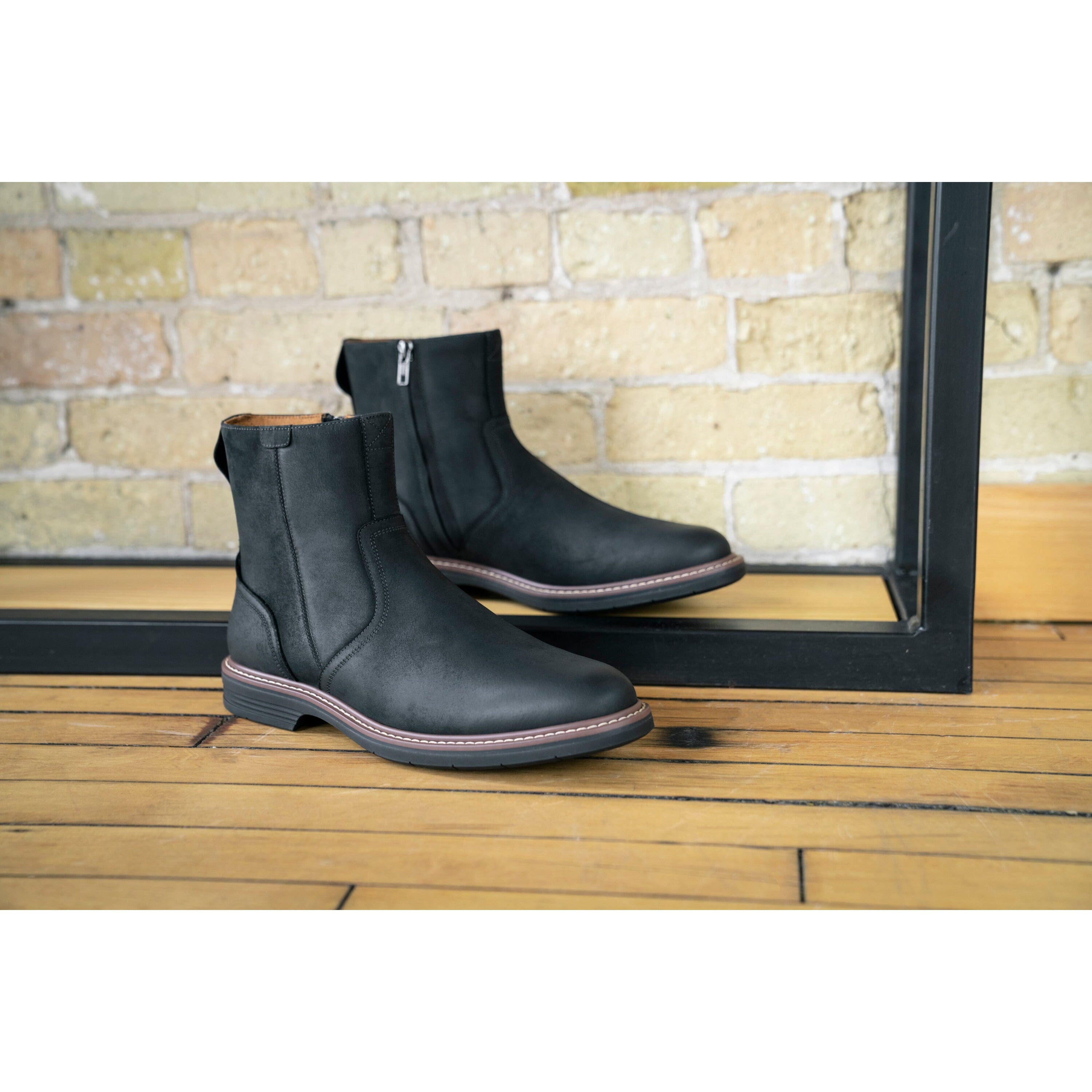 Florsheim Norwalk Plain Toe Side Zip Boot - Medium & Wide Widths - Stylish & Comfortable for Work, Casual & Outdoor Wear