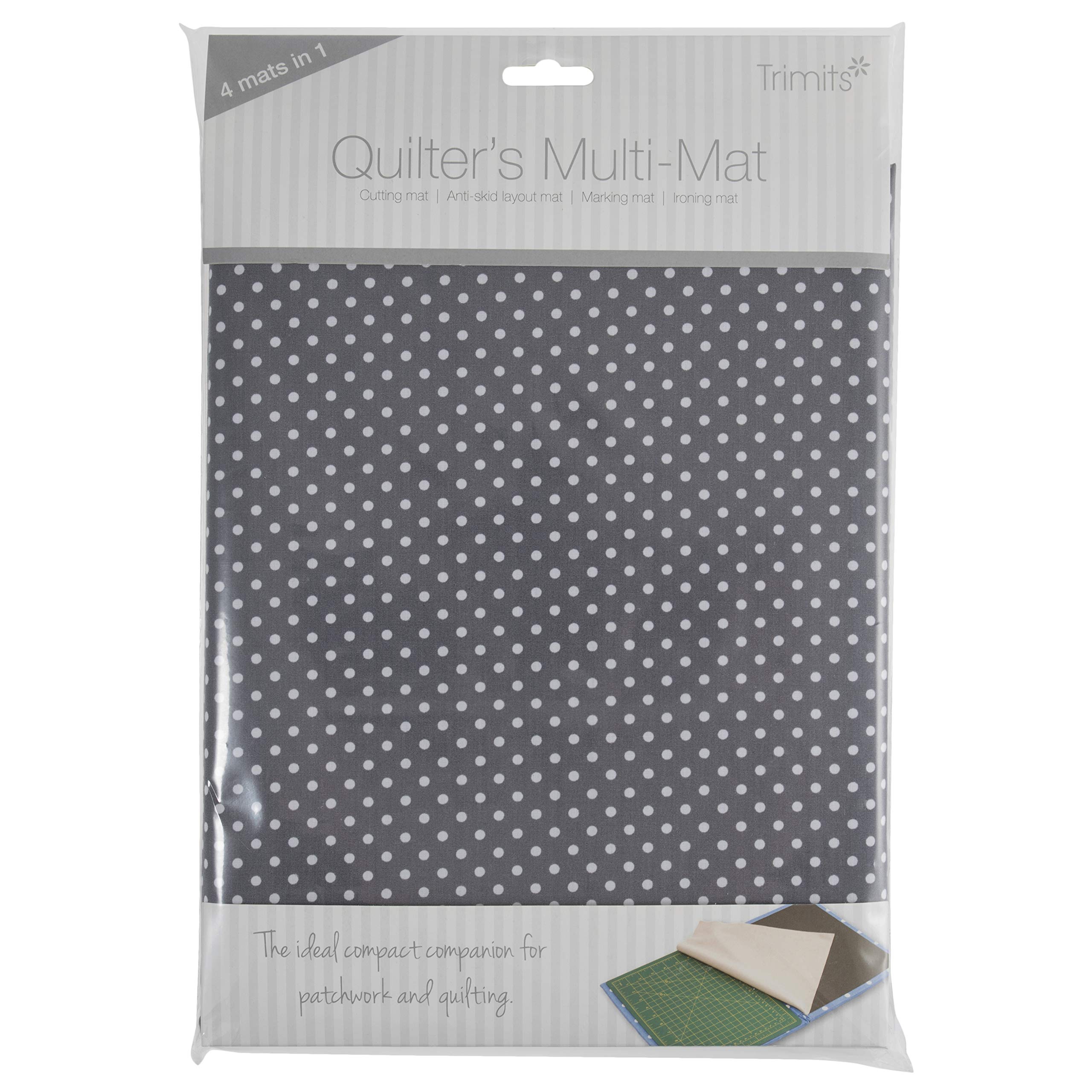 4 in 1 Multi-Purpose Craft Mat - 30x24cm Non-Slip Cutting Mat, Ironing Board Protector & Quilting Pattern Marking Sheet for Sewing, DIY Projects & Home Use