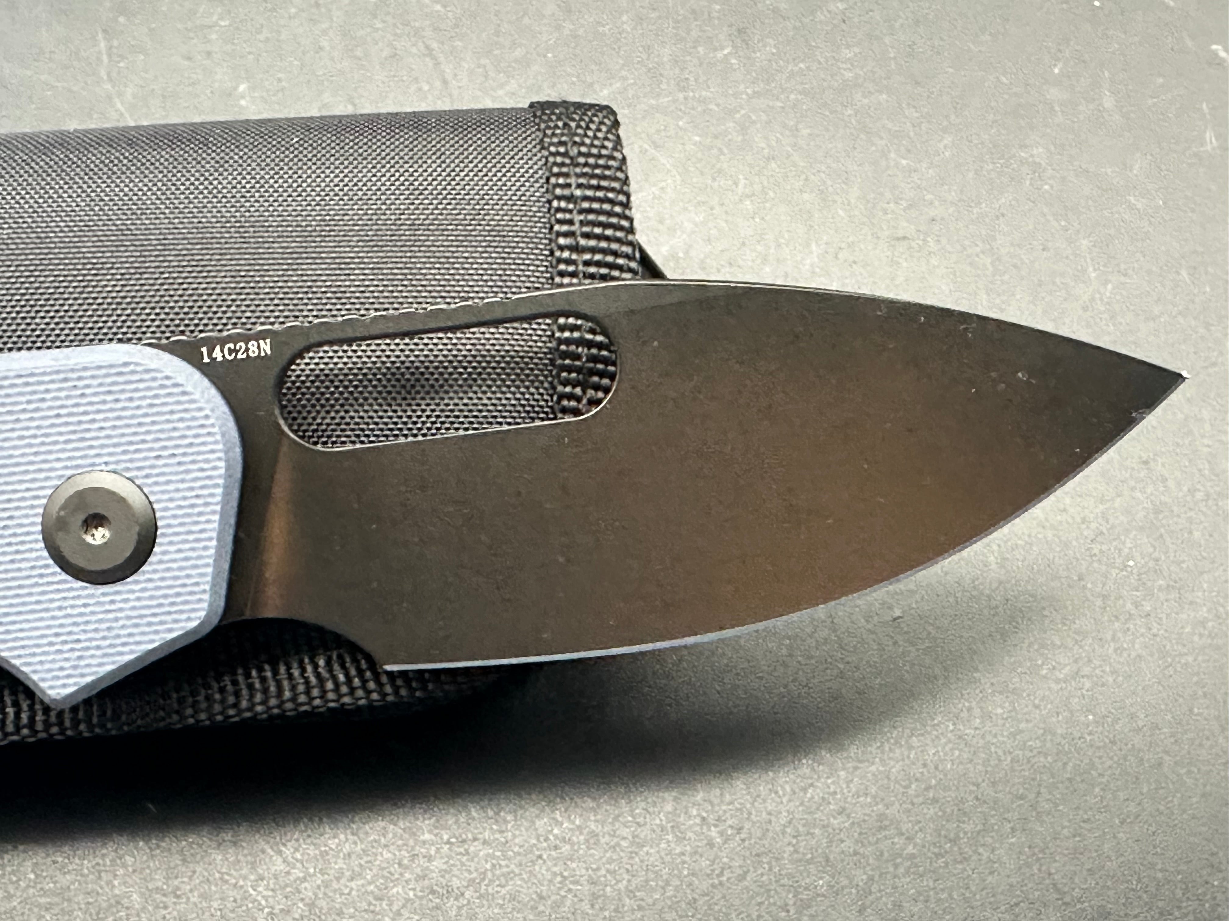 Eutektik EFD Blue Denim BlackWashed Folding Knife with LTK Koozie, Patch & Sticker - Perfect for Camping, Hiking and Outdoor Adventures
