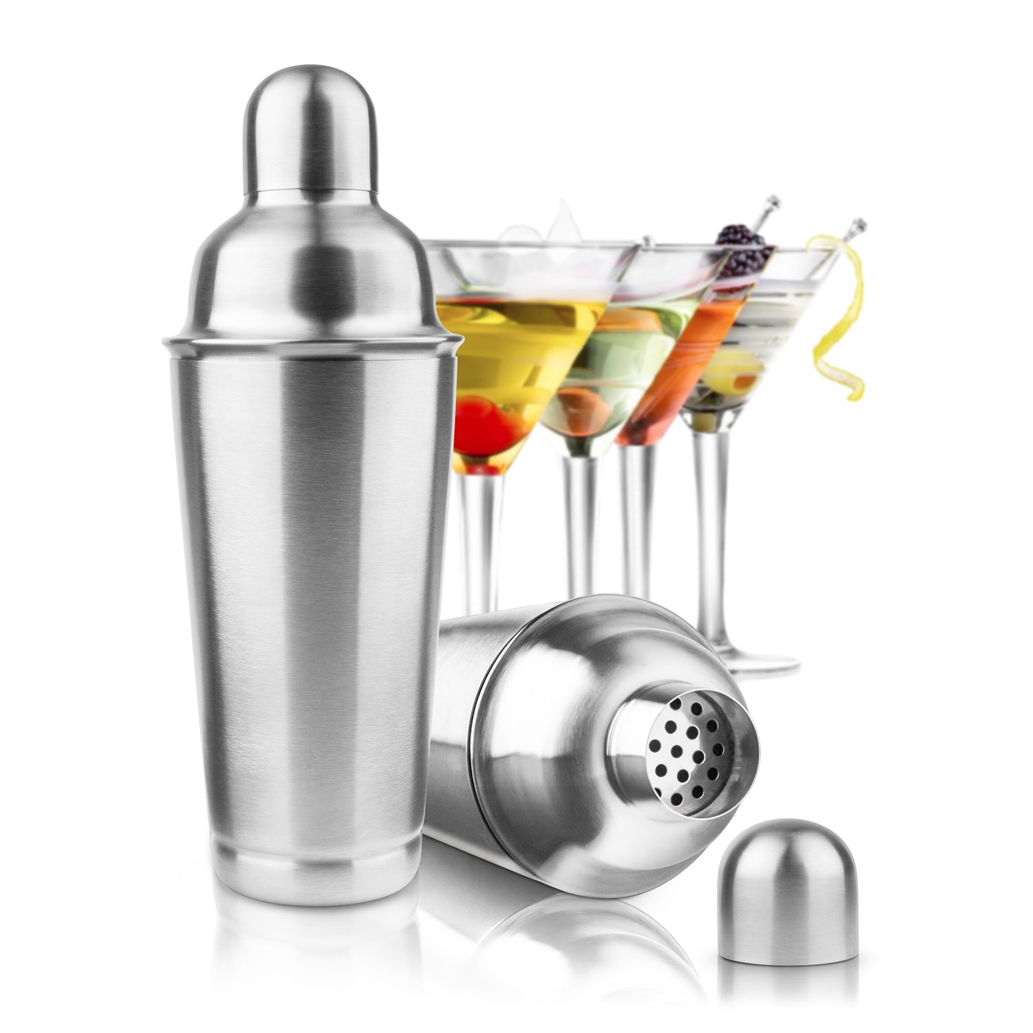Final Touch Professional 34oz Cocktail Shaker Set - Premium Stainless Steel Bar Mixing Tools for Home & Commercial Use - Perfect for Margaritas, Martinis & Cocktail Parties