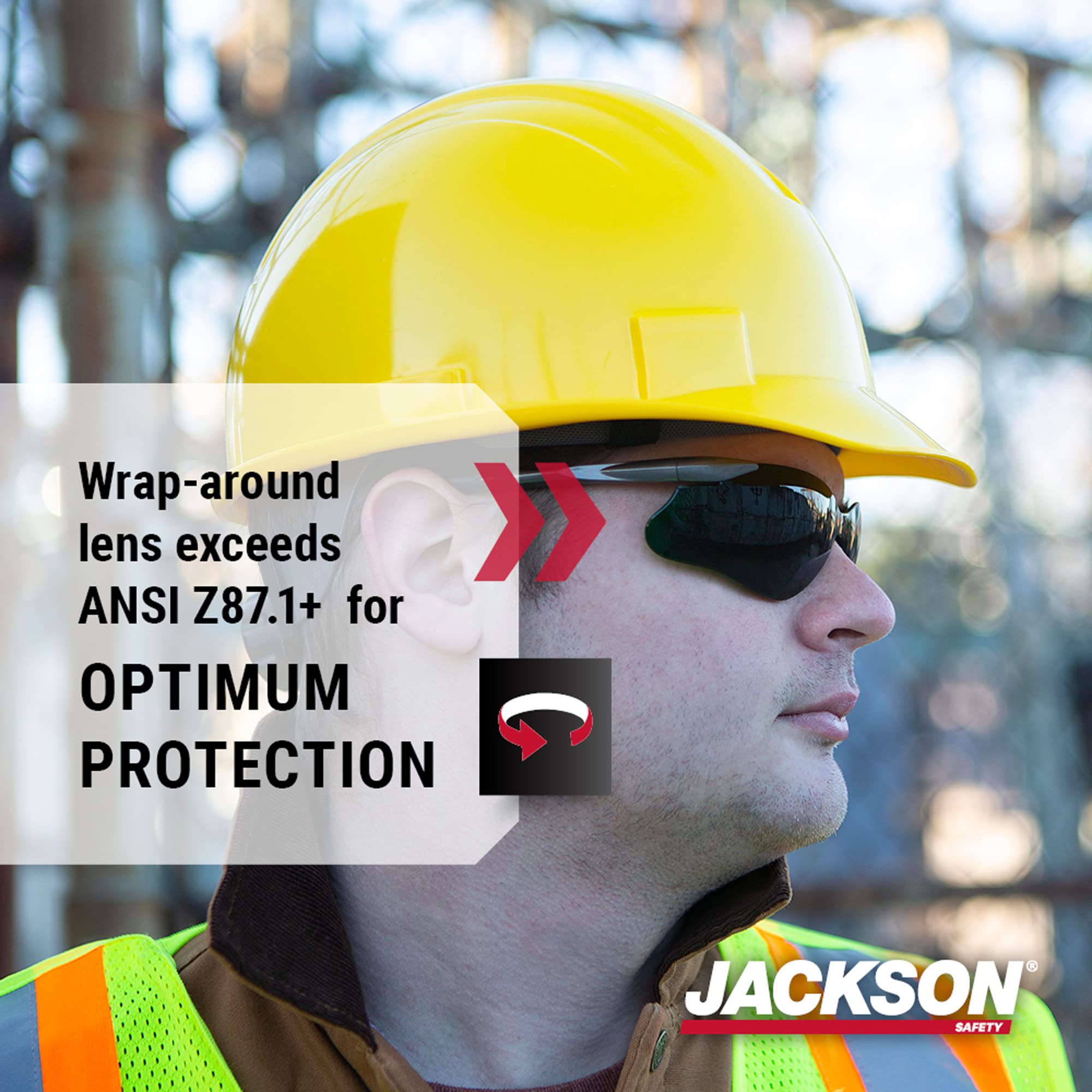 Jackson Safety SGf Safety Glasses - Lightweight & Ultra-Strong with Anti-Scratch Coating, Shade 5 IR Lens, Soft Touch Temples & Flexible Nose Piece (Gunmetal Frame, 12 Pairs/Case) - Perfect for Welding, Construction, and Industrial Work Protection