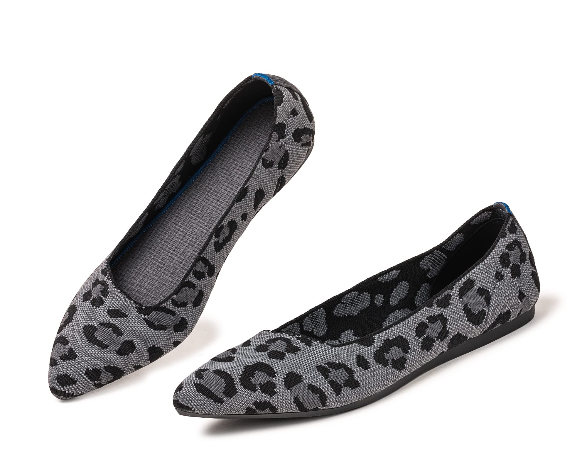 Women's Pointed Toe Ballet Flats - Knit Slip-On Dress Shoes with Low Wedge | Comfortable & Soft Classic Flats for Women | Perfect for Office, Wedding & Casual Wear
