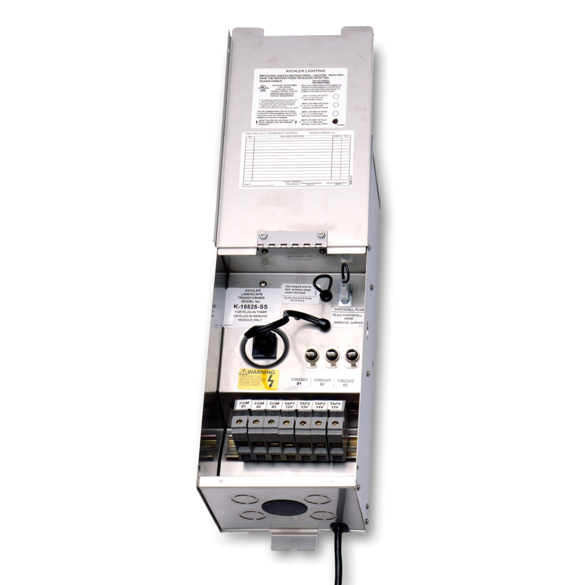 12V AC Landscape Transformer 900W Multi Tap Stainless Steel - Outdoor Garden Lighting & Water Feature Power Supply