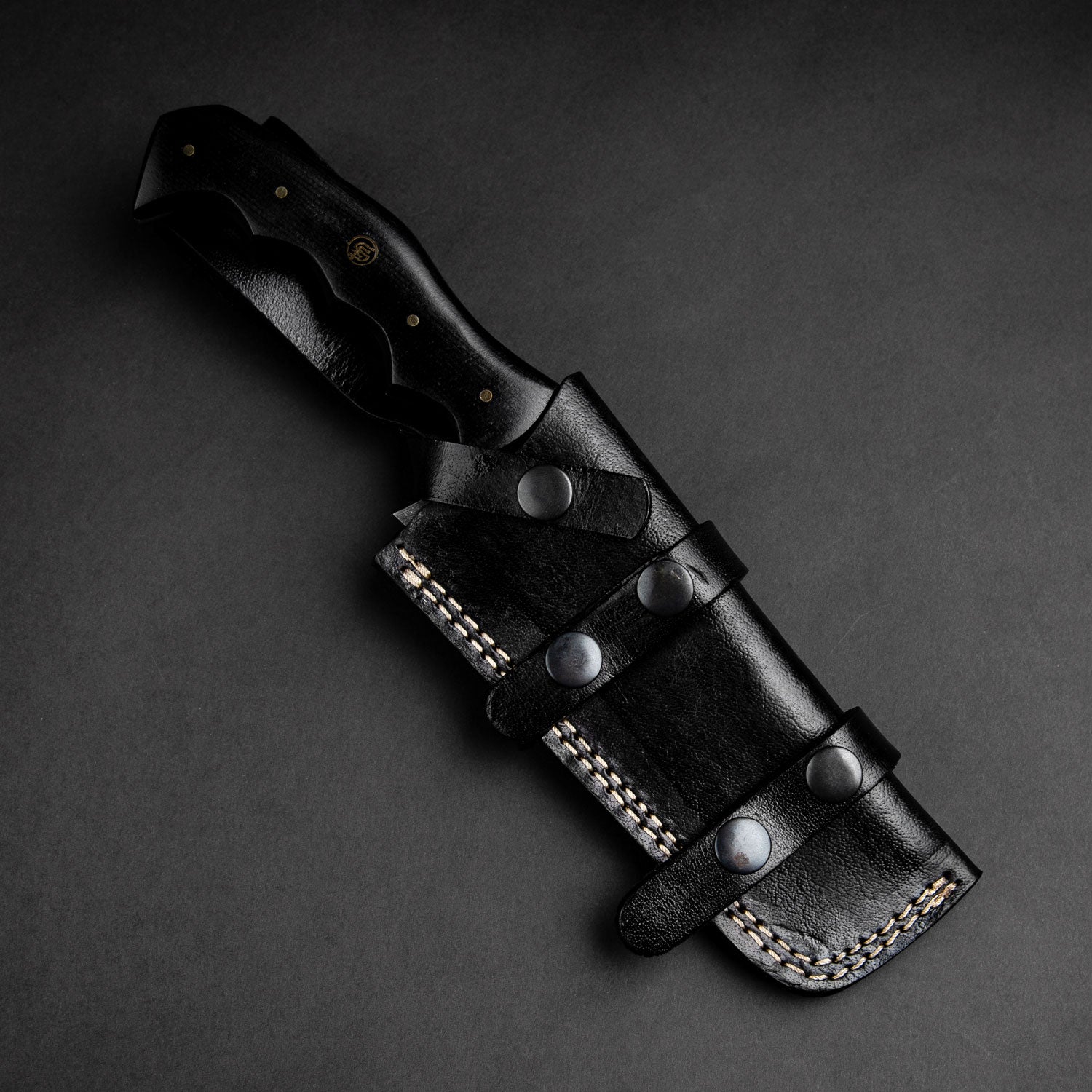 Handmade Damascus Steel Warrior Tanto Knife with Black Micarta Handle - Tactical Survival, Outdoor Camping, Bushcraft & Collection Display