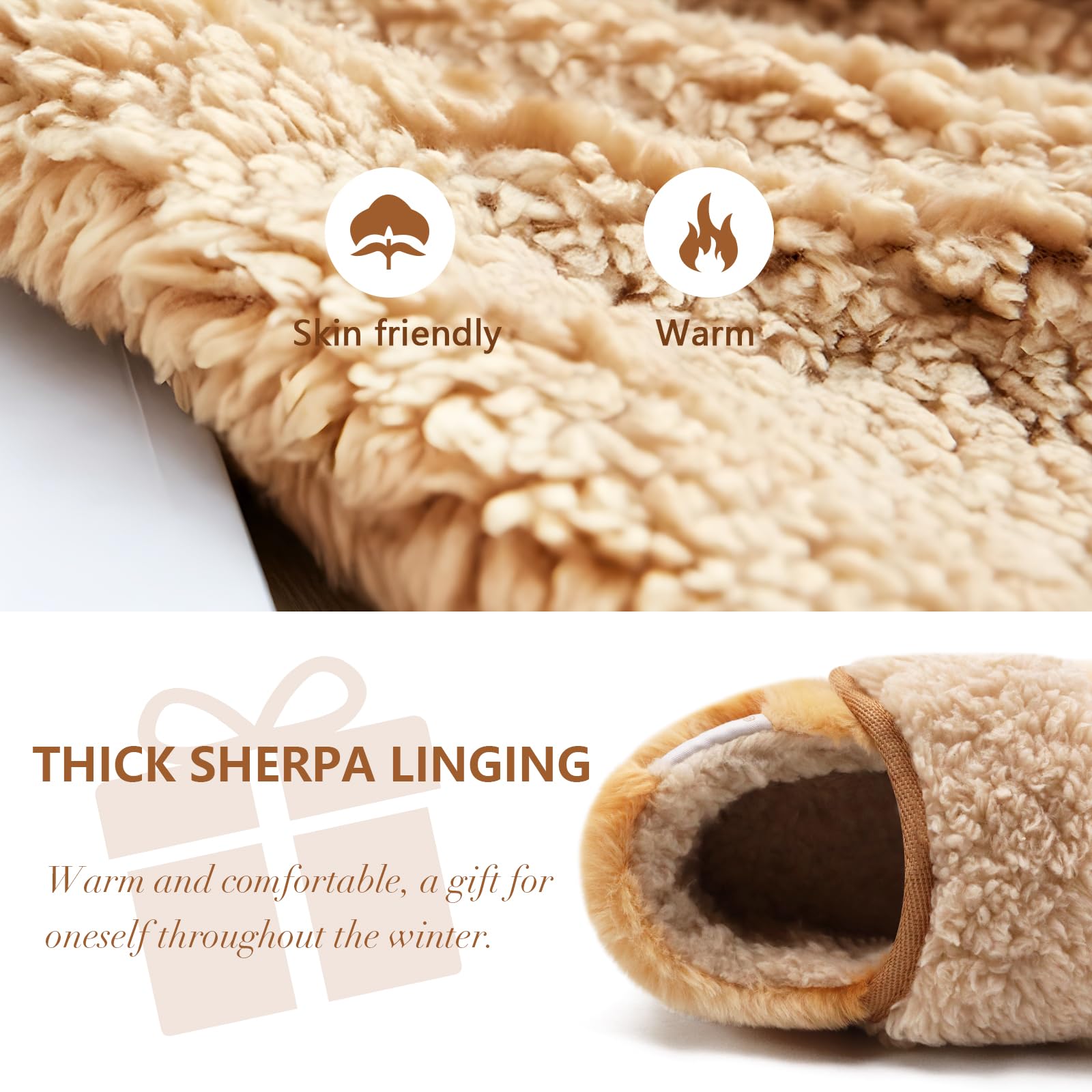 COFACE Women's Memory Foam House Slippers - Soft Fluffy Indoor/Outdoor Slippers for Women - Perfect for Home, Office, and Travel Comfort