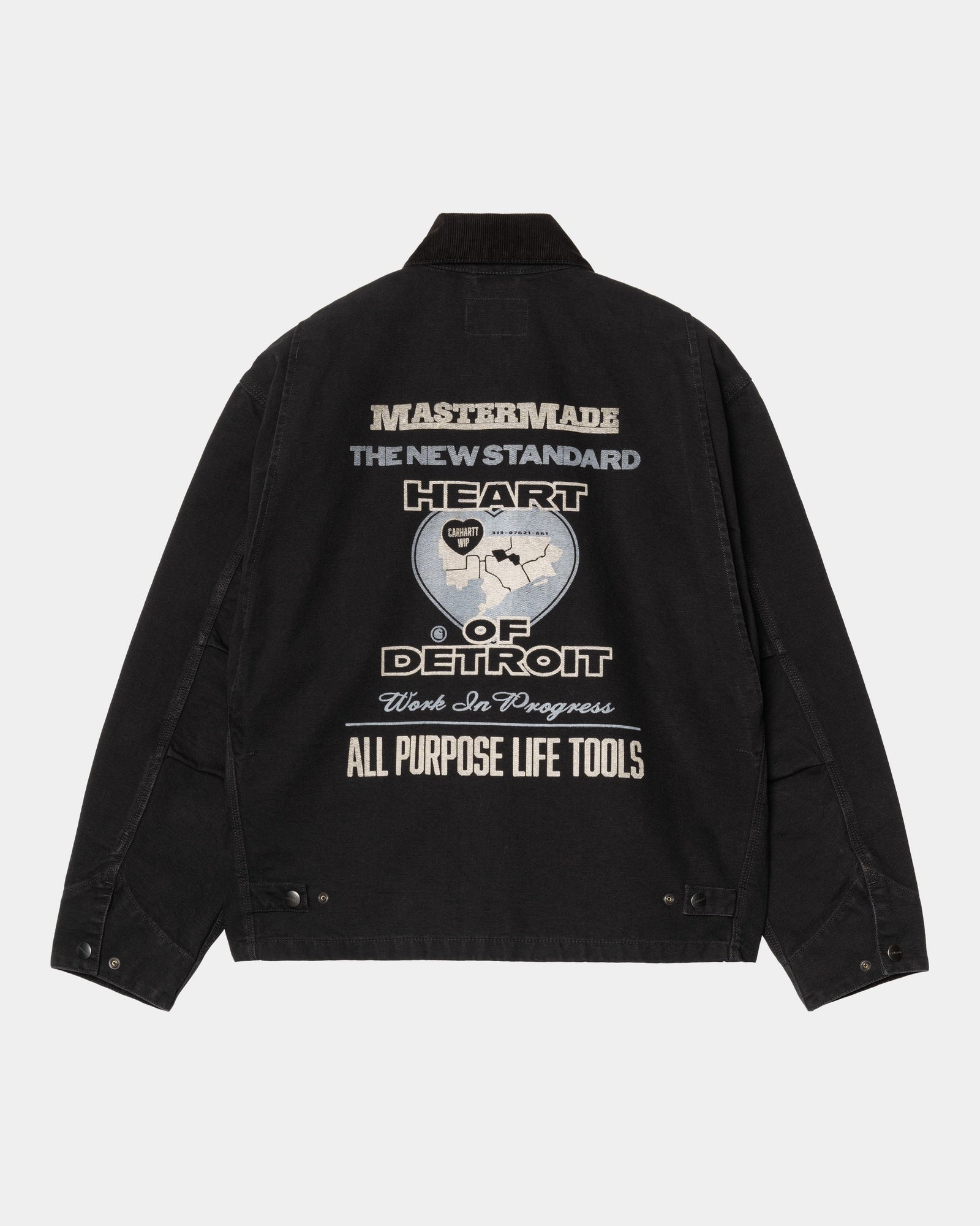 OG Arcan Graphic Jacket - Black Heavy Stone Wash Denim Jacket for Men | Streetwear Fashion, Urban Style, Casual Outerwear for Fall & Winter