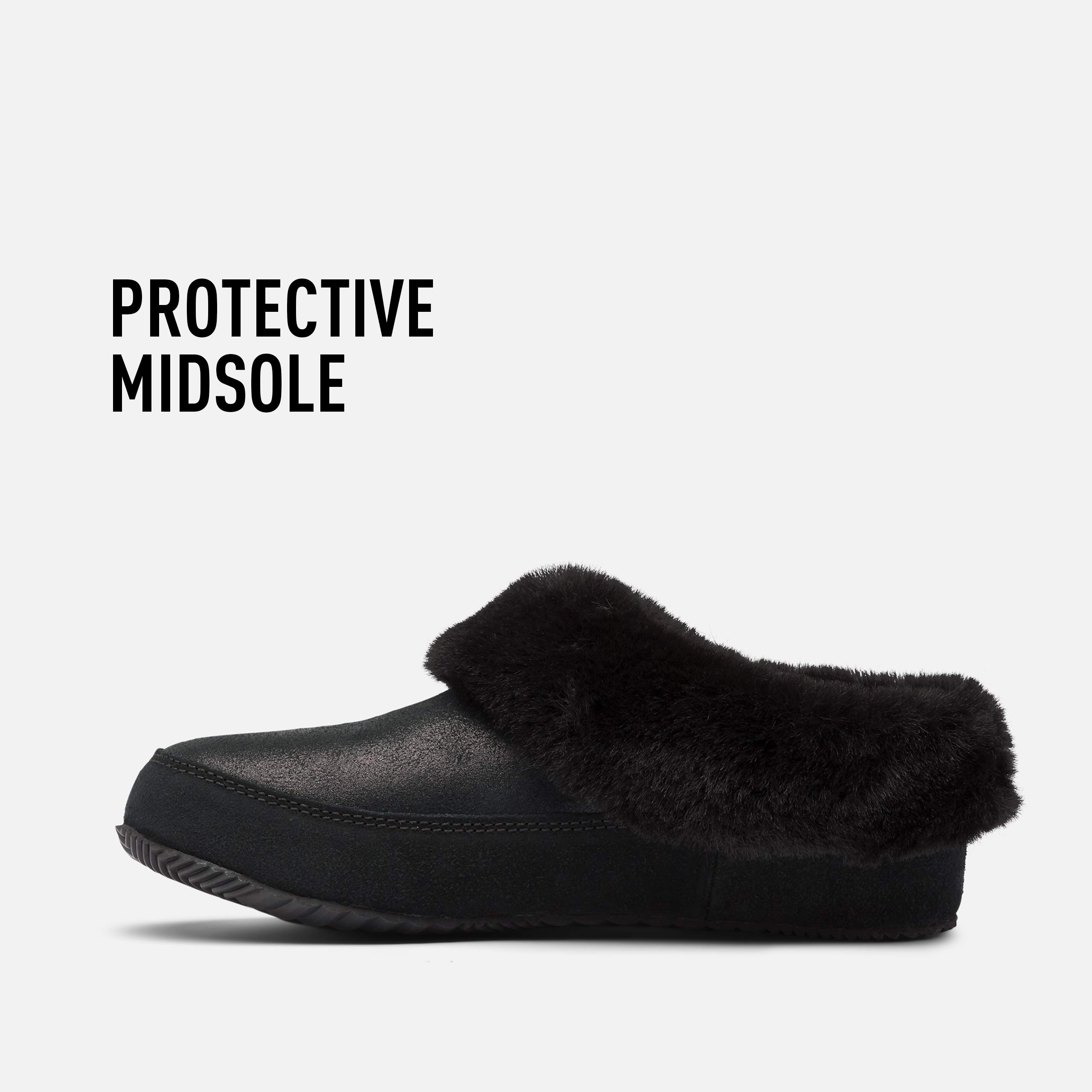 Sorel Women's Go Coffee Run Slippers Size 5 B(M) US - Black | Cozy Indoor House Shoes for Winter, Casual Wear & Coffee Shop Outings