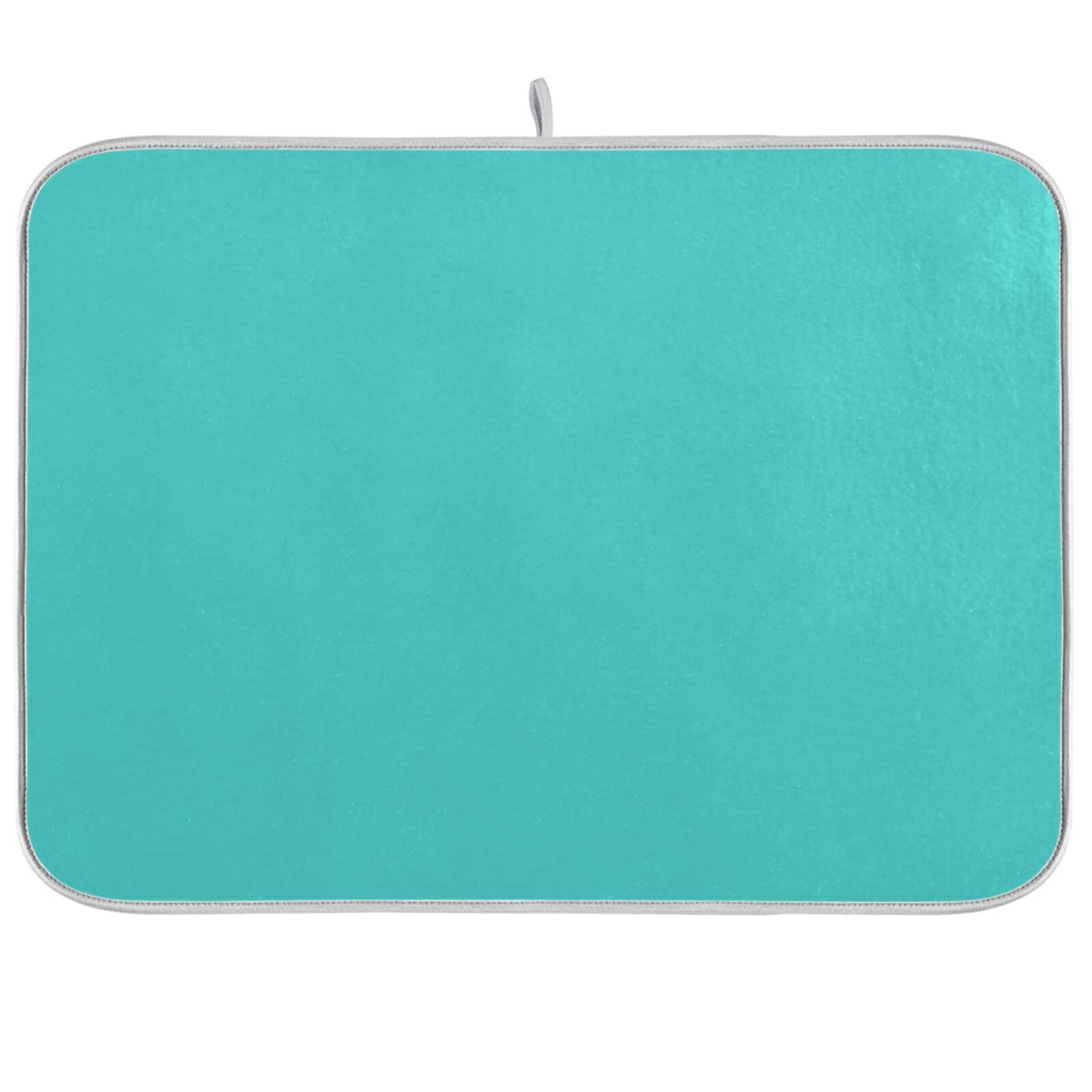Large Turquoise Dish Drying Mat - 18x24 Inch XL Microfiber Kitchen Counter Mat, Heat Resistant Dish Drainer Pad for Sink - Perfect for Drying Dishes, Protecting Countertops & Adding Coastal Decor
