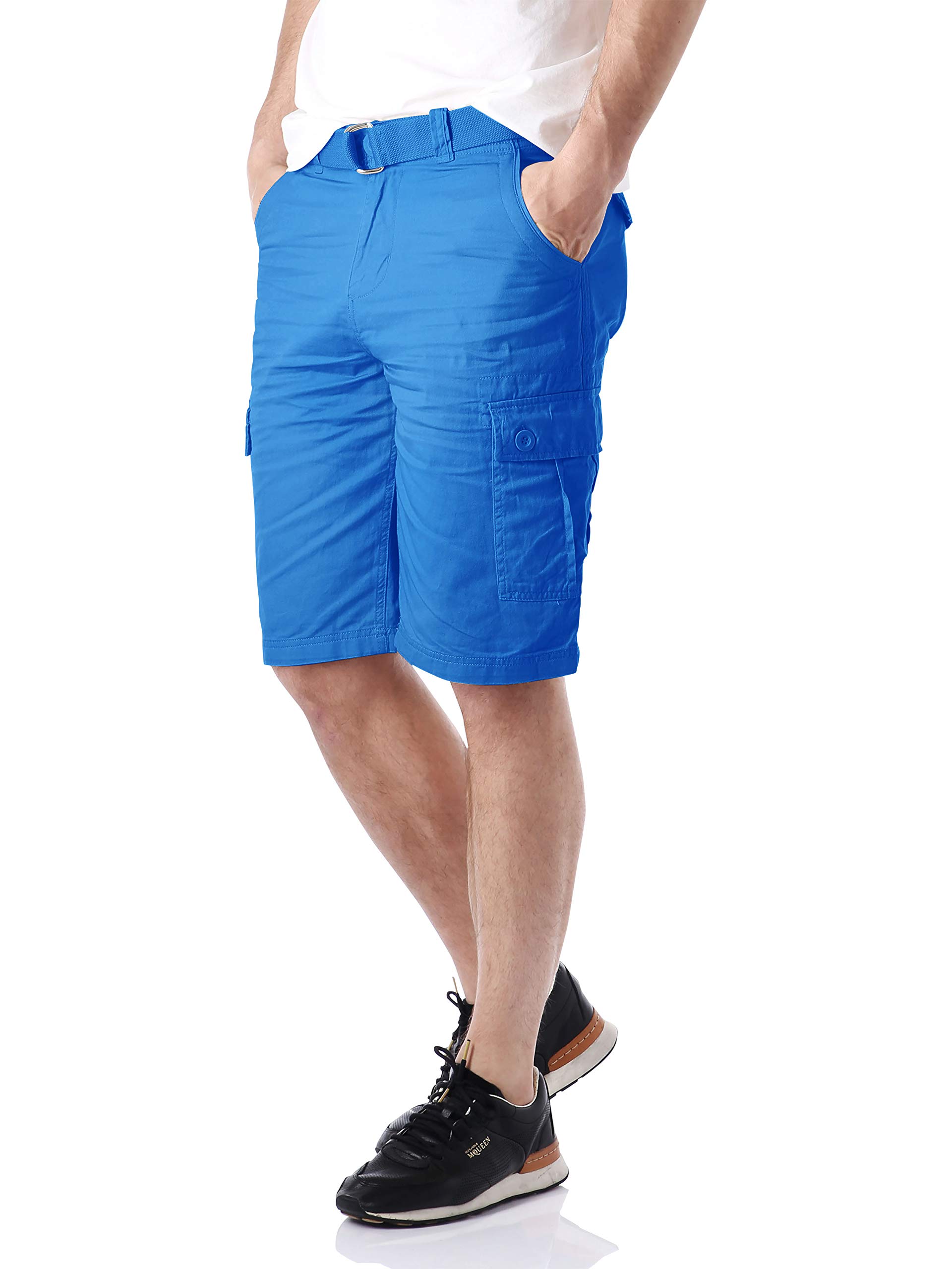 Men's Twill Cargo Shorts with Belt - Hiking & Outdoor Wear