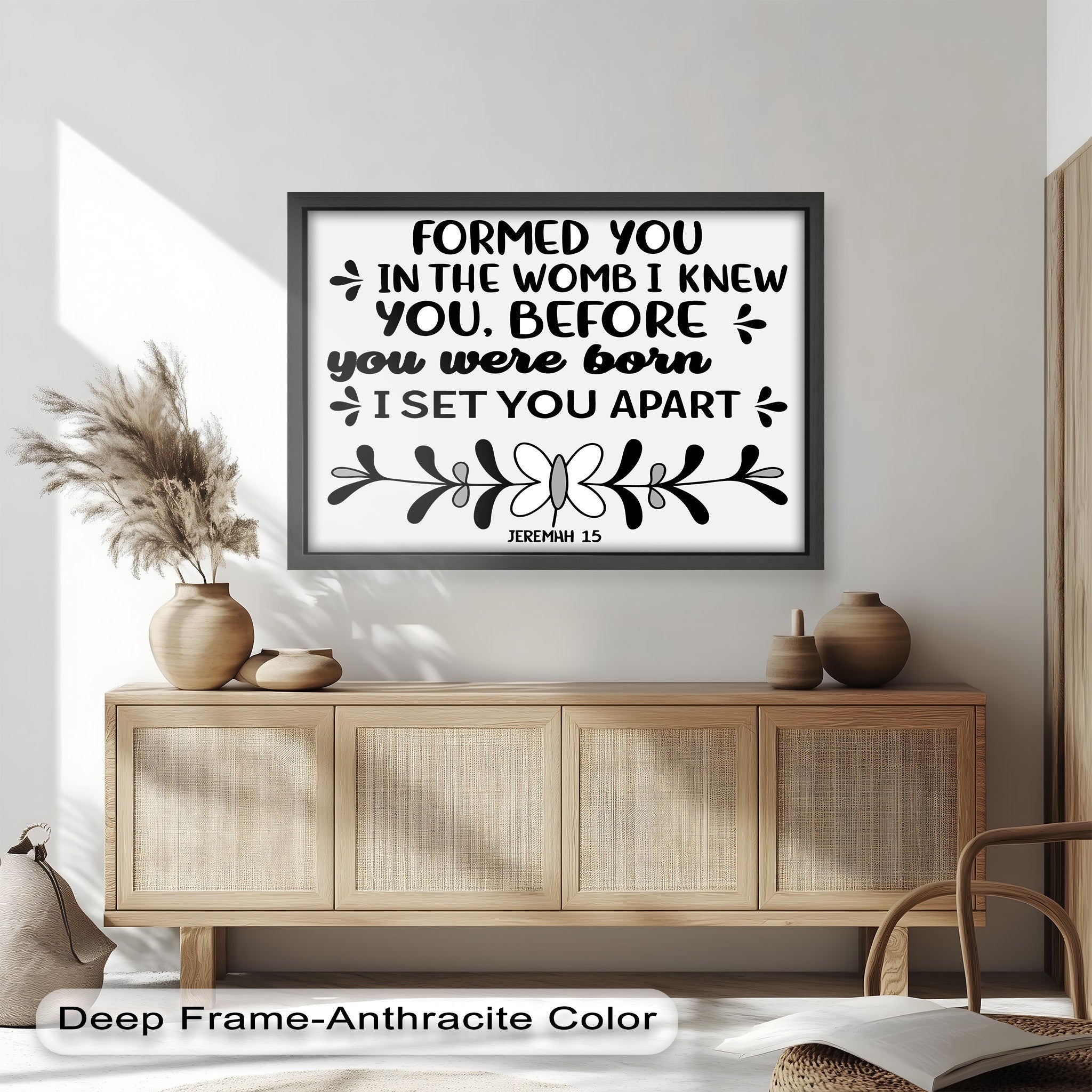 Before You Were Born - Jeremiah 1:5 Bible Verse Oil Painting - Religious Wall Art for Home, Church & Christian Gift