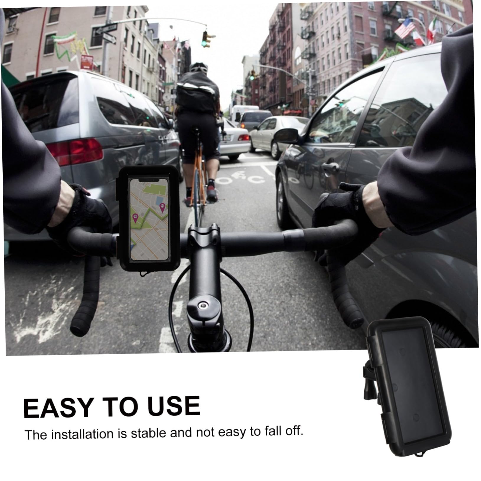 3 Pcs Waterproof Bike Motorcycle Phone Holder - Secure Mobile Cell Phone Mount for Cycling, Commuting, and Outdoor Adventures