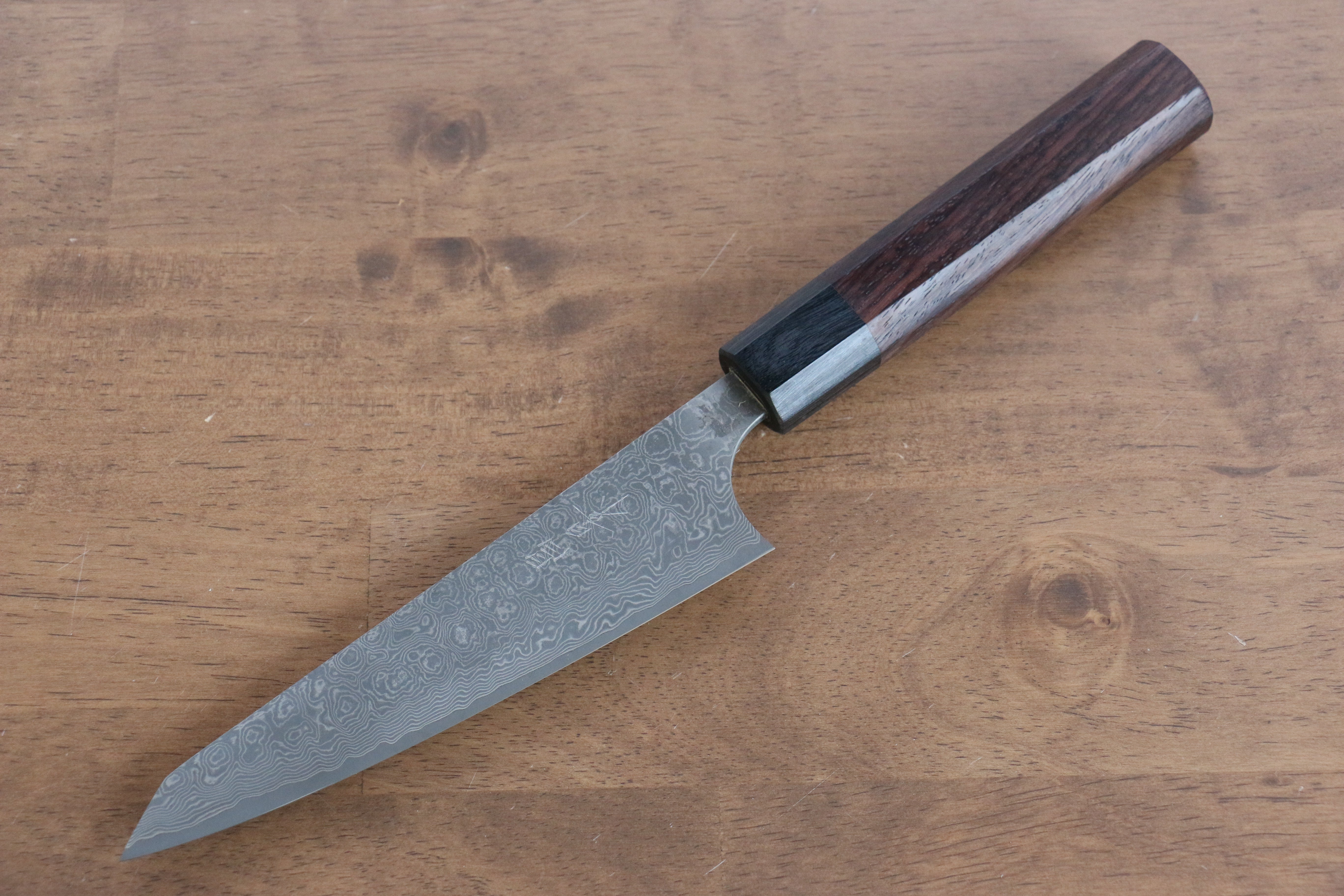 Premium Masakage Kumo VG10 Damascus Honesuki Boning Knife 170mm - Japanese Carbon Steel Blade with Shitan Wood Handle - Perfect for Poultry Deboning, Meat Trimming & Professional Kitchen Use