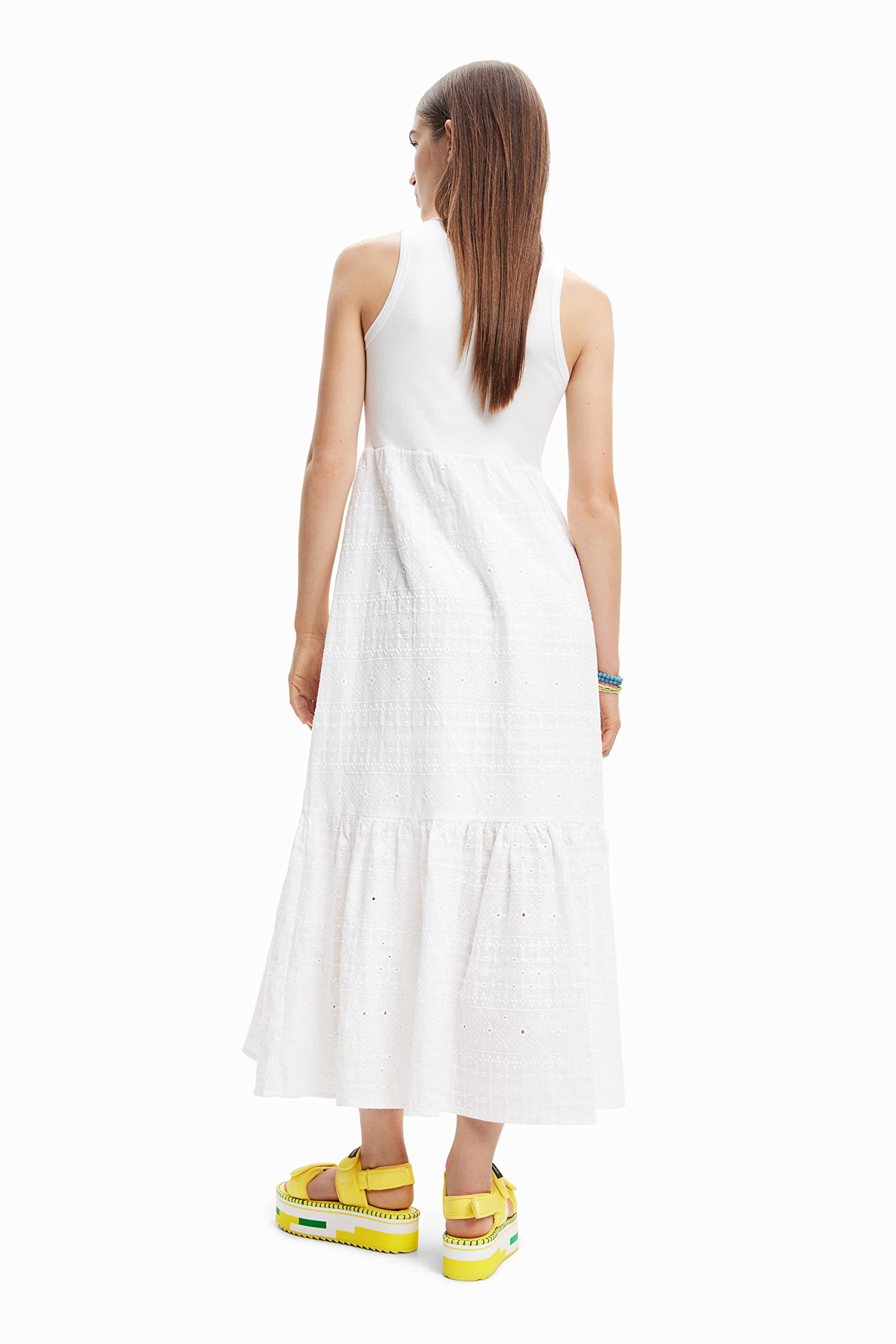 Desigual Women's Sleeveless Woven Dress - Summer Casual Flowy Boho Maxi Dress for Beach, Vacation & Outdoor Parties
