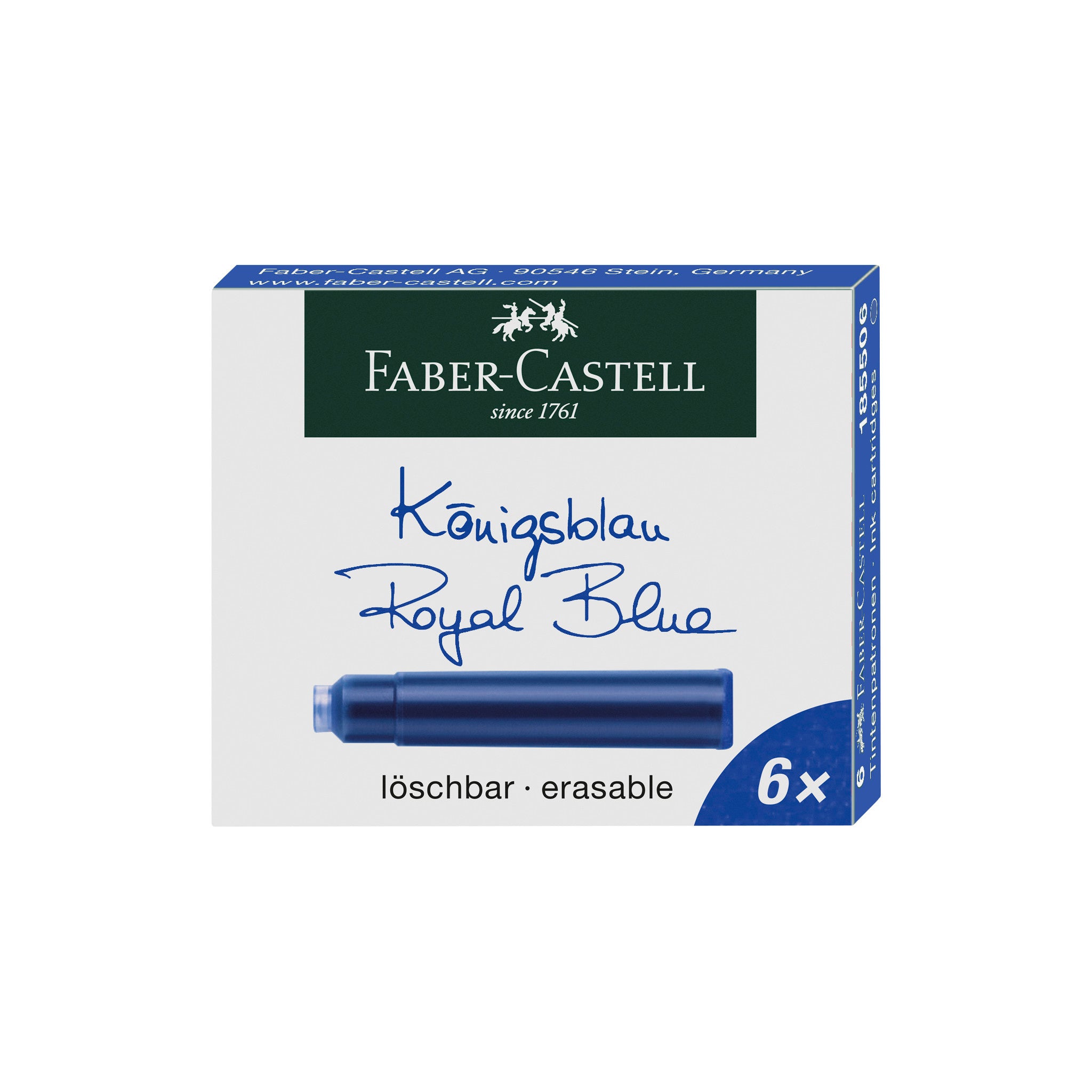 Premium Blue Fountain Pen Ink Cartridges #185506 - Smooth Writing for Calligraphy, Note-Taking & Office Use