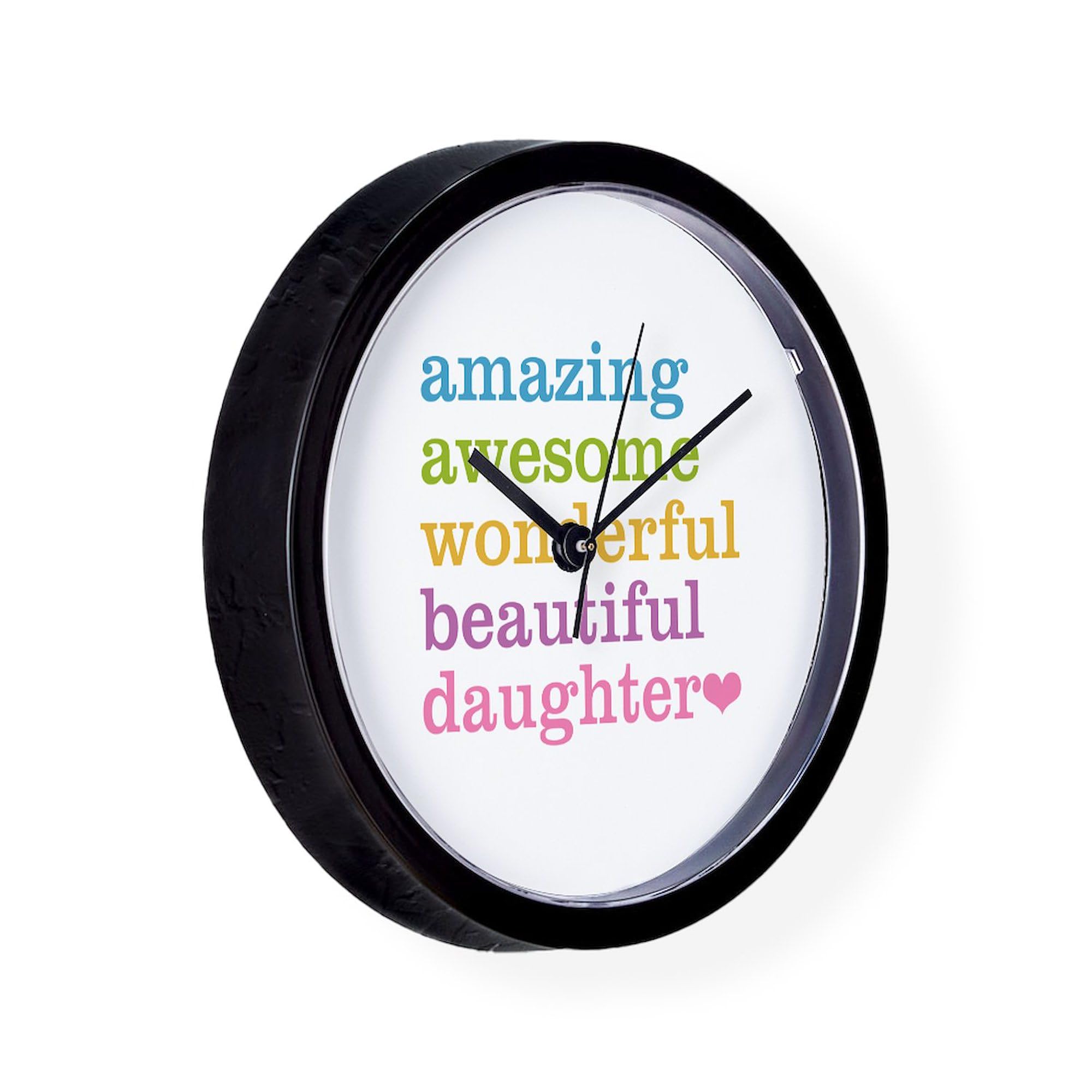 Amazing Daughter 10 Inch Wall Clock - Unique Gift for Home, Kitchen, Office Decor - Perfect for Living Room, Bedroom & Workspace