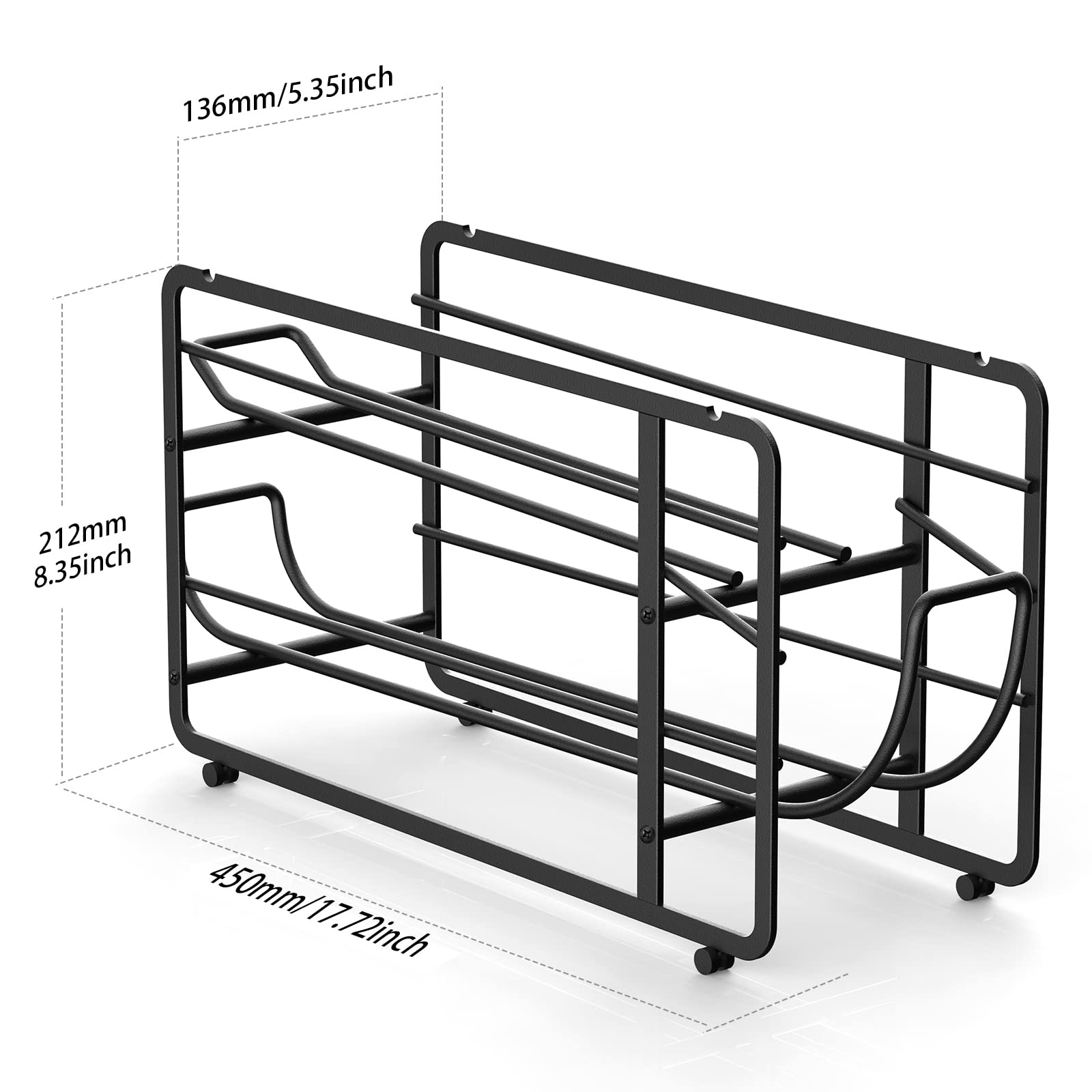 2 Pack Stackable Soda Can Organizer Storage Rack - Black Beverage Dispenser Holder for Refrigerator, Cabinet & Pantry | Perfect for Kitchen Organization, Party Drinks & Space Saving