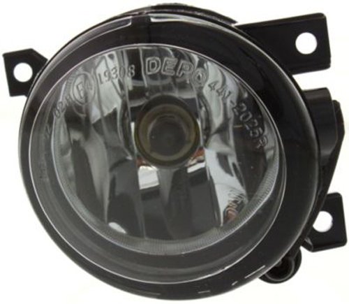 CPP Passenger Side Clear Lens Fog Light Assembly for Volkswagen Eos, Rabbit, Tiguan - Replacement Car Fog Lights for Improved Visibility in Rain & Foggy Conditions