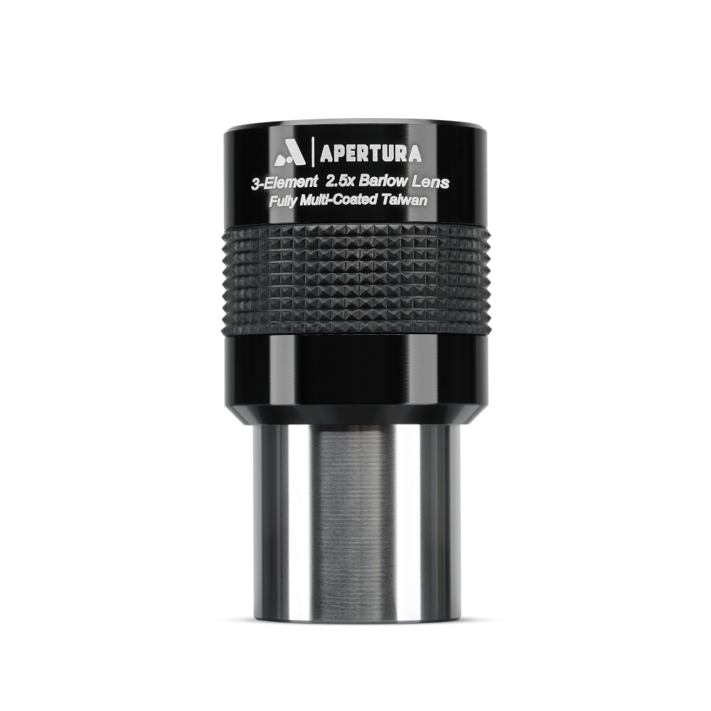 2.5X Barlow Lens for Telescopes - 1.25 Inch Eyepiece Adapter - 25X Magnification for Astronomy & Stargazing - Perfect for Moon & Planetary Observation