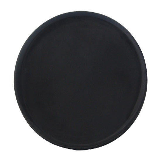 859309 Round Bar Serving Tray - 14 Inch Black Metal Drink Tray for Cocktails, Appetizers & Party Hosting | Restaurant, Home Bar & Outdoor Entertaining Essential