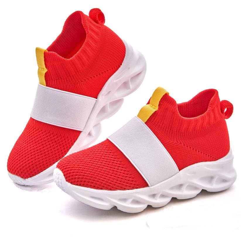 **Boys and Girls Sneakers - Kids Red Fashion Walking Shoes for Birthday & Everyday Play | Comfortable & Stylish for School, Sports & Outdoor Activities**