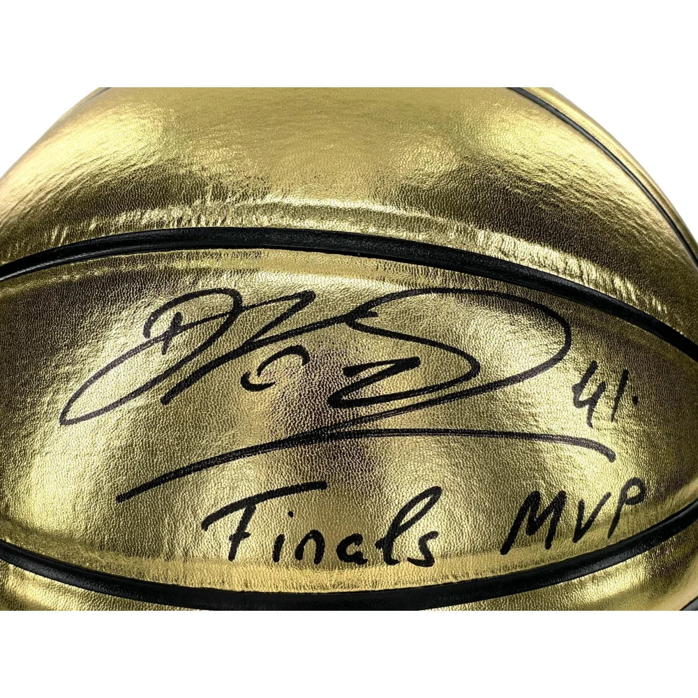 Dirk Nowitzki Autographed Molten Gold Basketball - Inscribed 'Finals MVP' #1/20 with UDA COA - Dallas Mavericks Memorabilia | Perfect for NBA Collectors, Sports Fans, and Home Decor