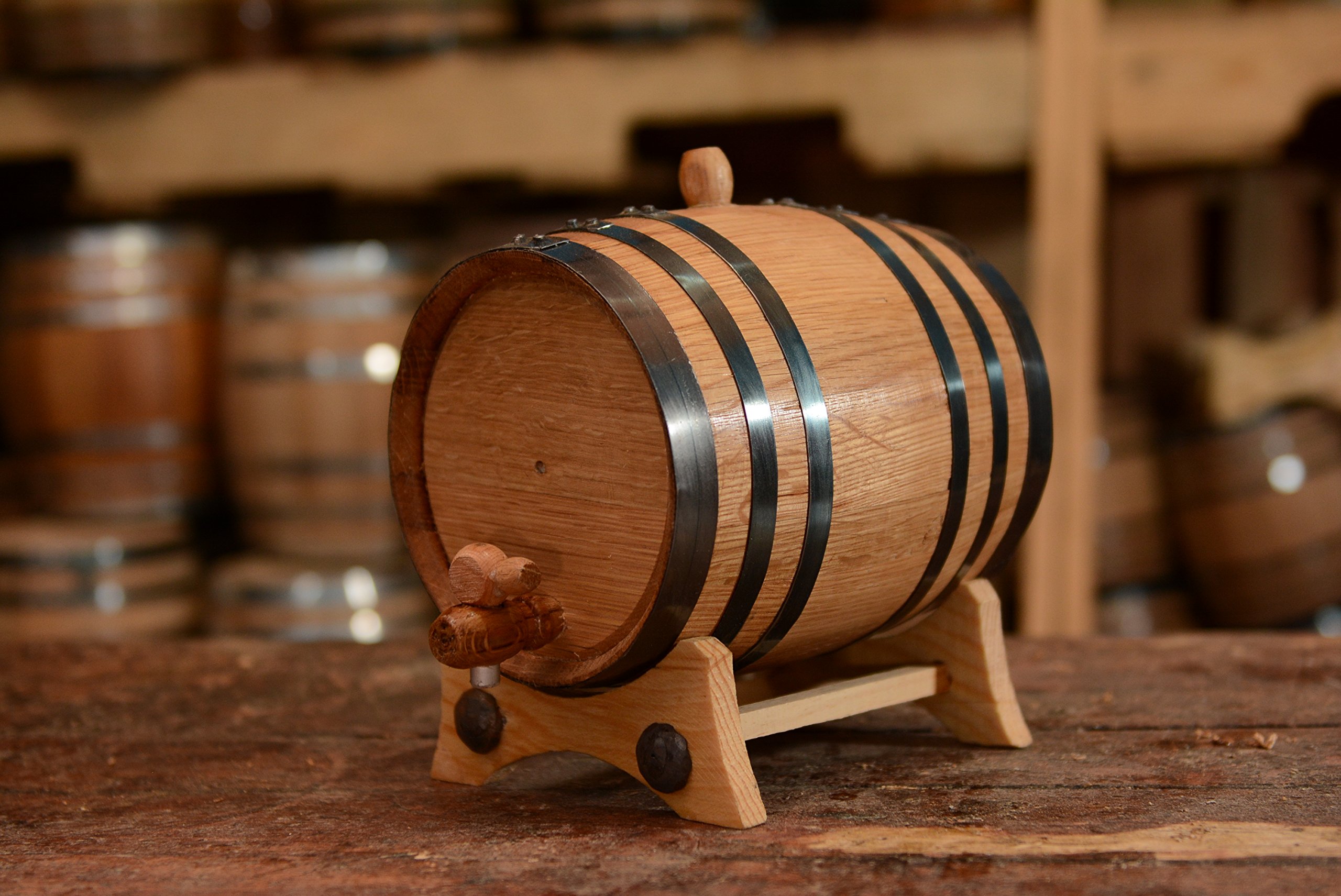 Personalized Mini Oak Aging Barrel Kit for Whiskey, Wine & Bourbon - Custom Engraved Small Oak Barrel for Home Brewing, Distilling & Wine Making - Perfect Bourbon Barrel Gift for Men - Great for Home Bars, Man Caves & Whiskey Enthusiasts