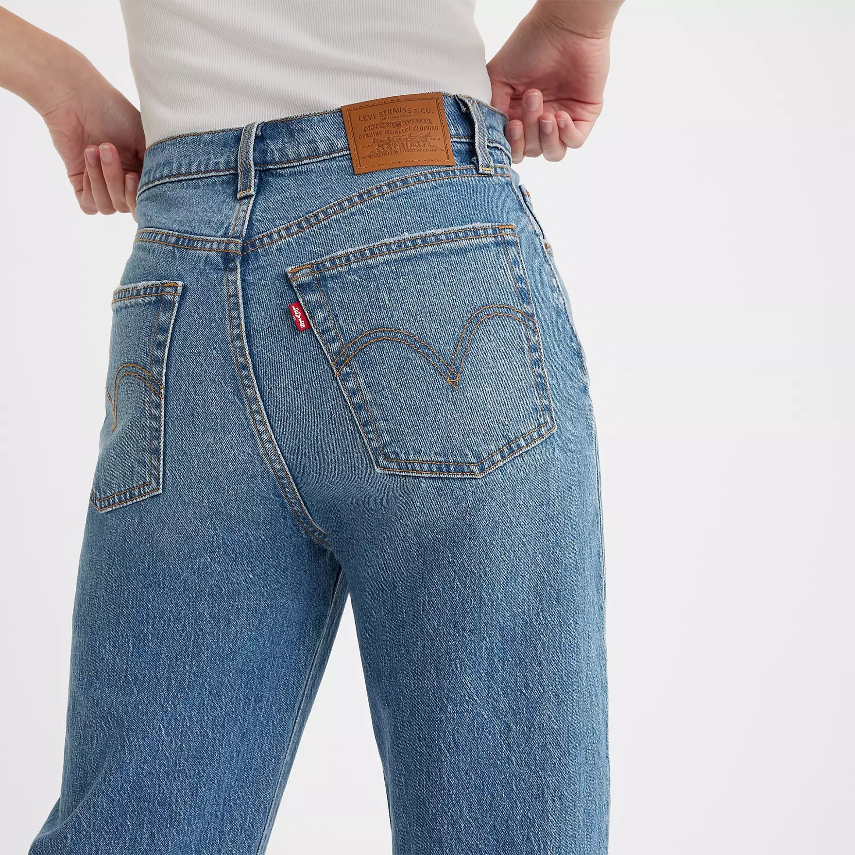 Levi's Ribcage Full Length Jeans for Women - High Waist Straight Leg Denim Pants | Perfect for Casual Wear, Office Outfits & Night Out