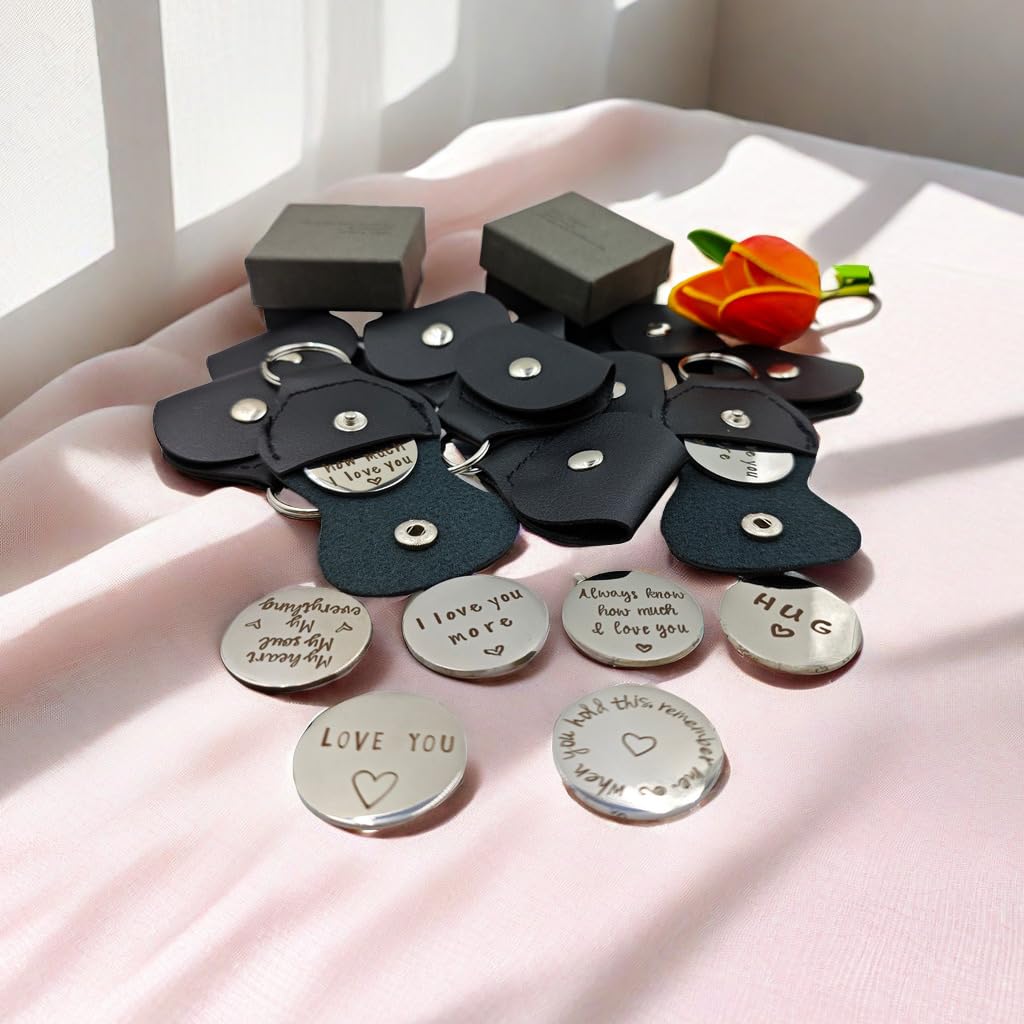Heartfelt Pewter Pocket Tokens - 'Always Remember How Much I Love You' Keepsake | Romantic Love Token & Pocket Hug Gift for Boyfriend/Girlfriend | Perfect for Anniversaries, Long-Distance Relationships & Daily Encouragement
