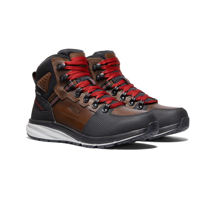 Men's Red Hook Waterproof Soft Toe Work Boots - Tobacco & Black | Durable Construction for Outdoor Work, Hiking & Winter Wear