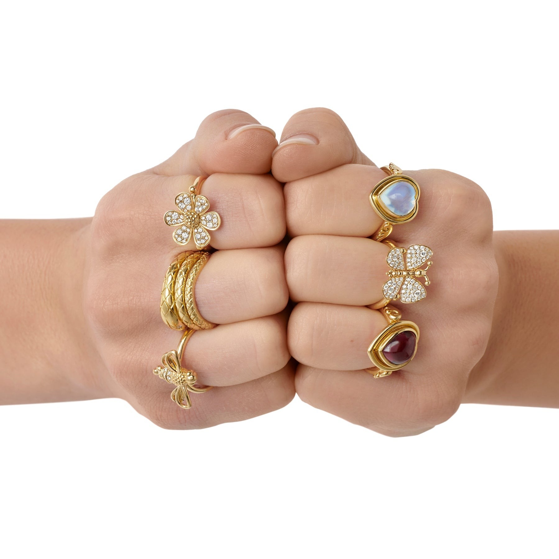 Temple St. Clair Snow Flower Ring - 18K Gold Floral Statement Ring for Women | Elegant Jewelry Gift for Weddings, Anniversaries & Special Occasions