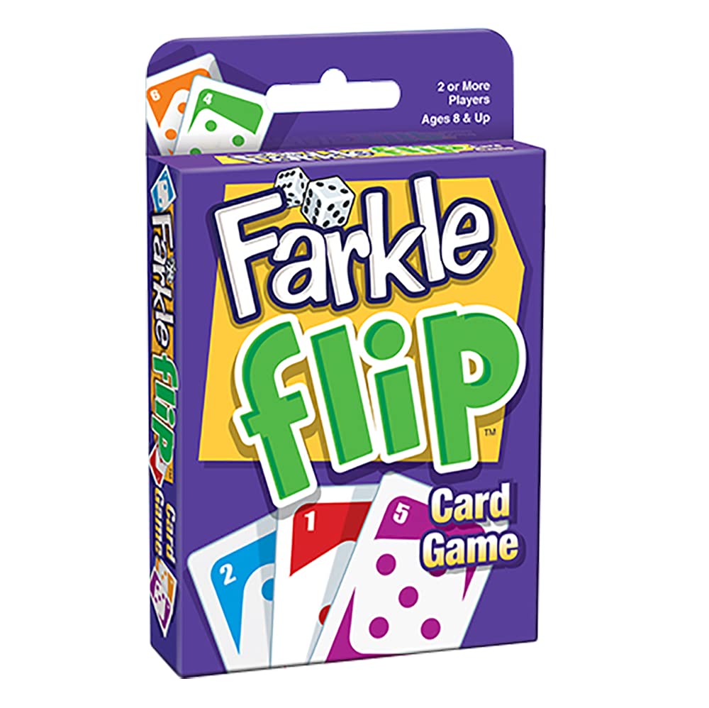 PlayMonster Farkle Flip Card Game - Classic Dice Game for Family Game Nights - Fun Party & Travel Game for Kids & Adults Ages 8+ - Perfect for Camping, Road Trips & Indoor Entertainment