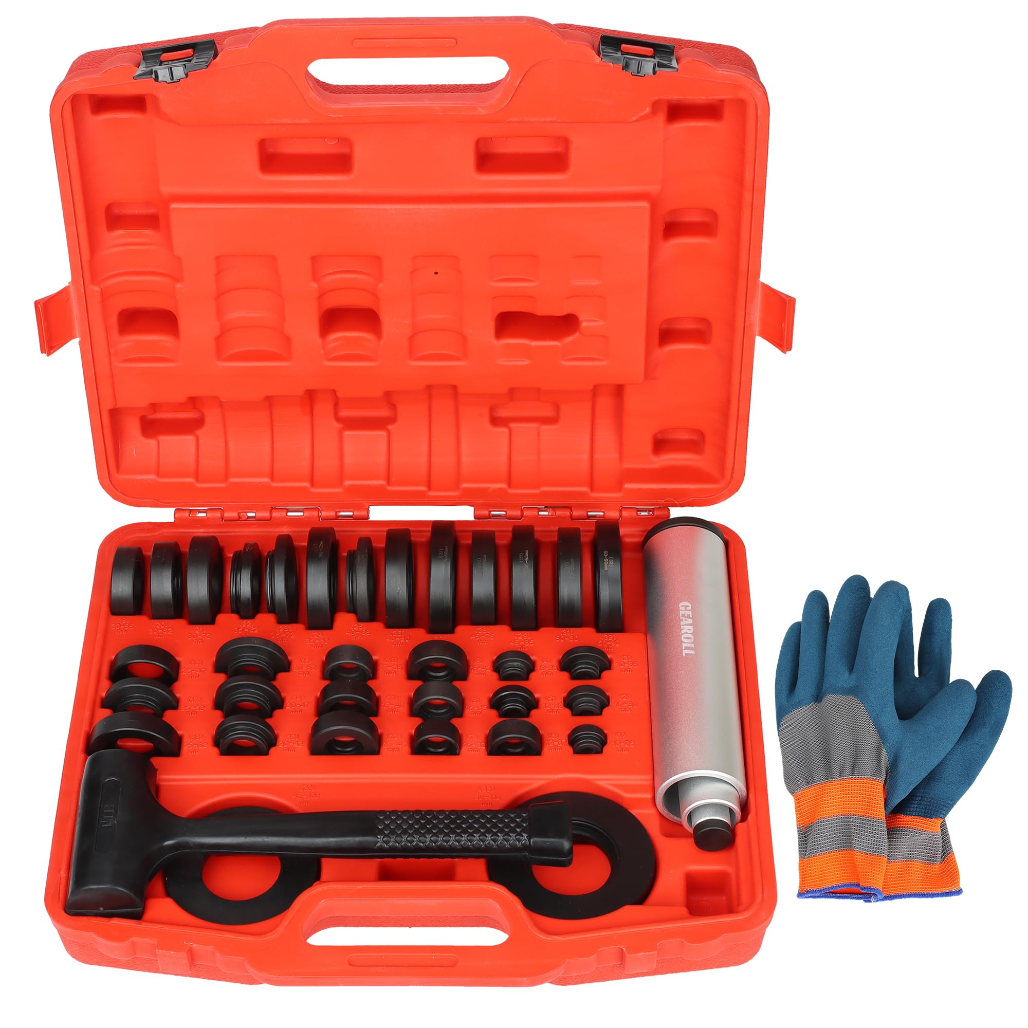 37 Pcs Sealed Bearing Mounting Kit - Professional Bearing & Oil Seal Installation Tool Set for Automotive, Industrial & DIY Repairs - Perfect for Wheel Bearings, Transmission & Engine Maintenance