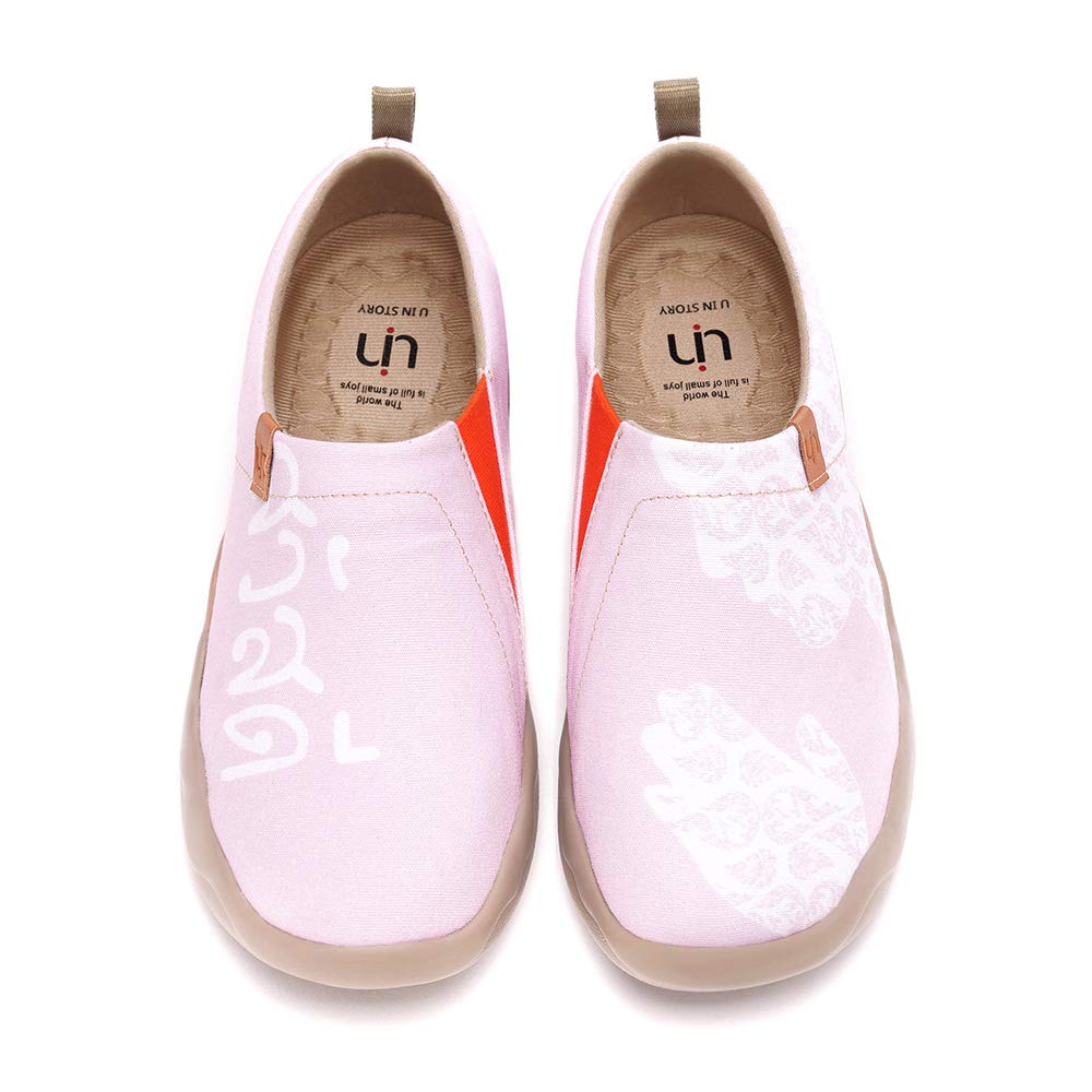 UIN Women's Slip-On Loafers - Lightweight Casual Sneakers with Artistic Painting Design for Walking, Travel & Everyday Wear | Comfortable Flats for Work, Shopping & Leisure Activities