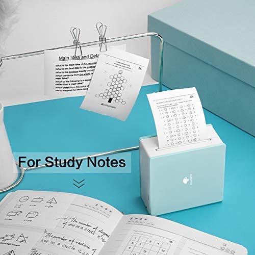 Phomemo Mini Bluetooth Label Maker - Portable Thermal Printer with 1 Roll Transparent/Silver/Gold Glitter Sticker Paper | Perfect for Home, Office, School & Craft Organization