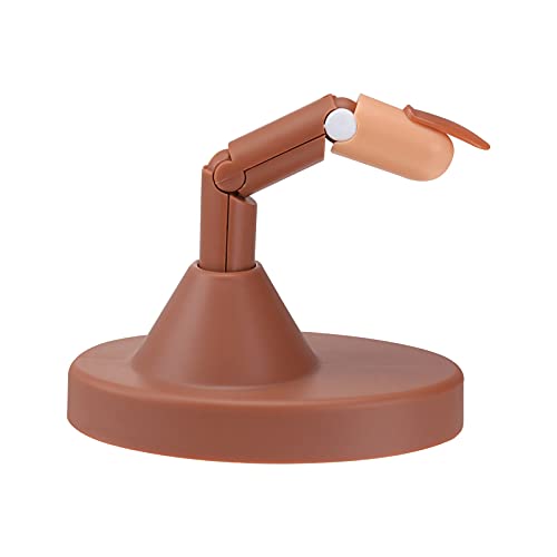EXCLUZO Professional Nail Art Practice Kit - Bendable Manicure Training Hand with Base, Salon Nail Mannequin for Beginners & Professionals | Perfect for Home Practice, Nail Salon Training & DIY Nail Art (Brown)