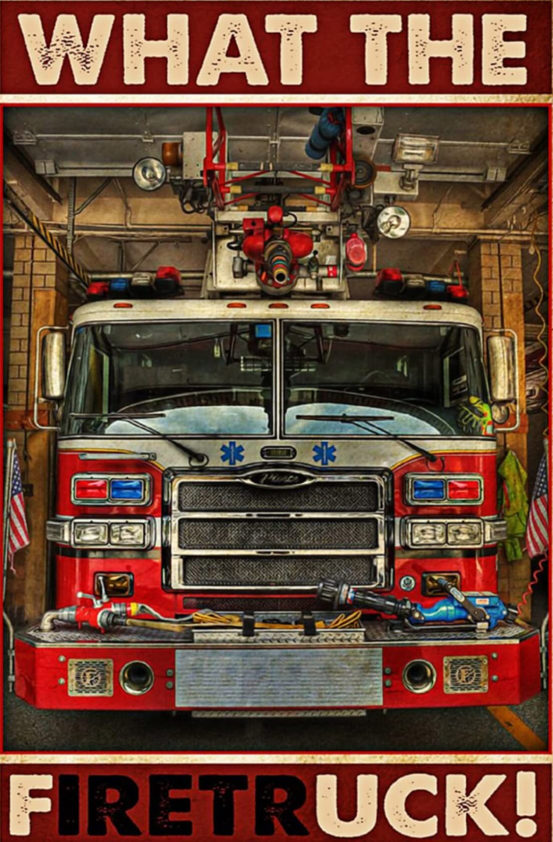 1000-Piece Wooden Jigsaw Puzzle - Fire Truck & Farm Animals (Pig, Cow, Goat, Rooster, Cat) - Perfect Gift for Fireman Dad & Puzzle Lovers - Great for Family Game Night & Stress Relief