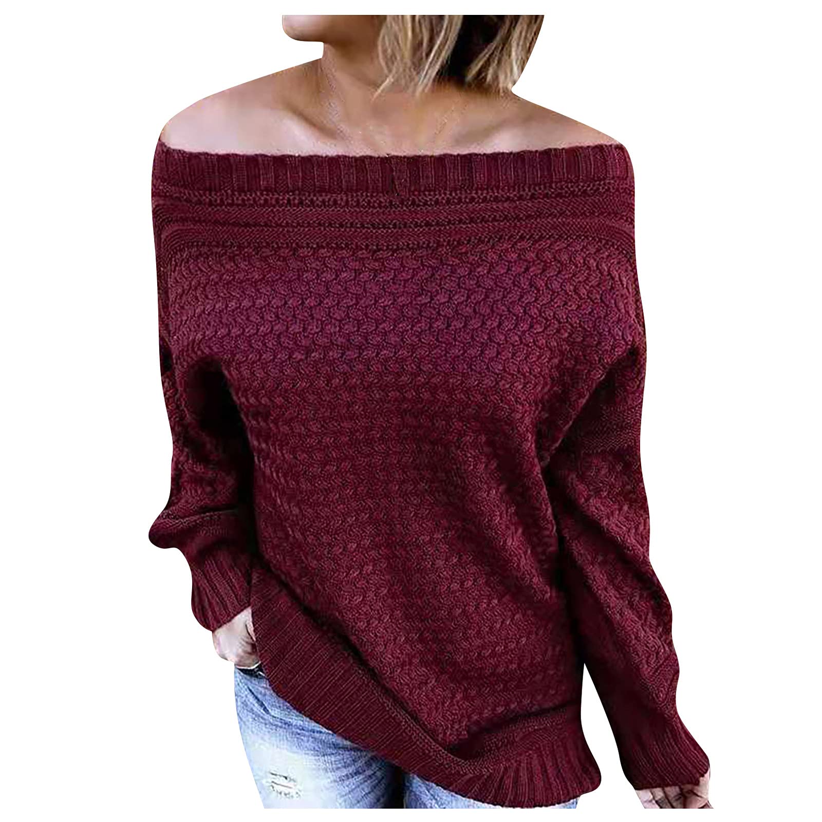 2022 New Women's Waffle Knit Sweater - Striped Crewneck Long Sleeve Cardigan Hoodie for Fall & Winter | Cozy Loungewear, Casual Outfits, Layering Essential