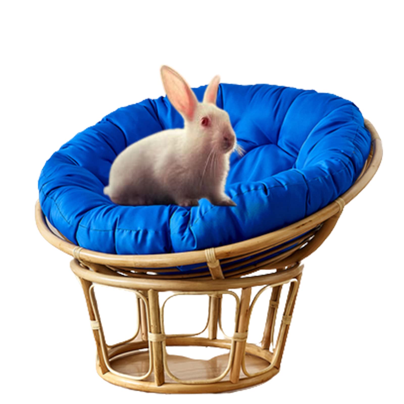 SRHMYJJ Thickened Egg-Shaped Hanging Hammock Chair Cushion - 35x35 Inch Indoor/Outdoor Swing Seat Pad - Premium Lounger Pillow for Patio, Garden, Balcony & Backyard (Royal Blue, Chair Not Included) | Perfect for Relaxing, Reading & Sunbathing