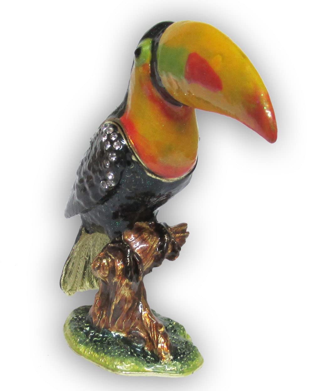 Exquisite Toucan Jewelry Box with Genuine Austrian Crystals - Perfect for Jewelry Storage, Gift Giving & Home Décor