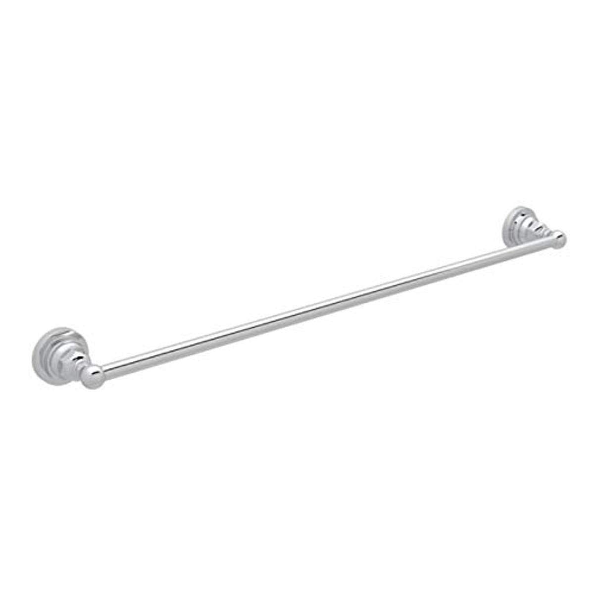Rohl ROT1/24APC 24-Inch Polished Chrome Bathroom Towel Bar - Premium Bath Accessories for Modern & Luxury Bathrooms, Spa, Hotel & Home Decor