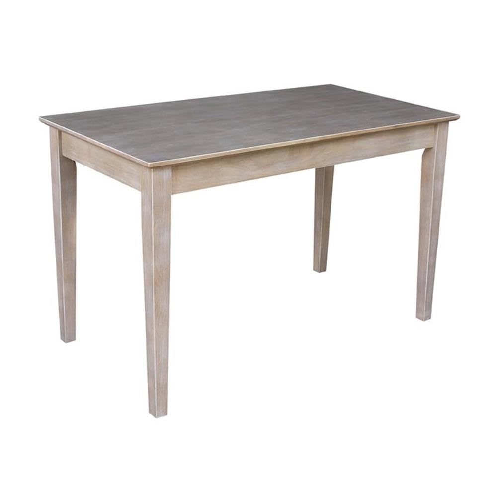Pemberly Row Traditional Wood Writing Desk with Drawer - Unfinished Cream Finish - Home Office Furniture for Study, Work & Writing
